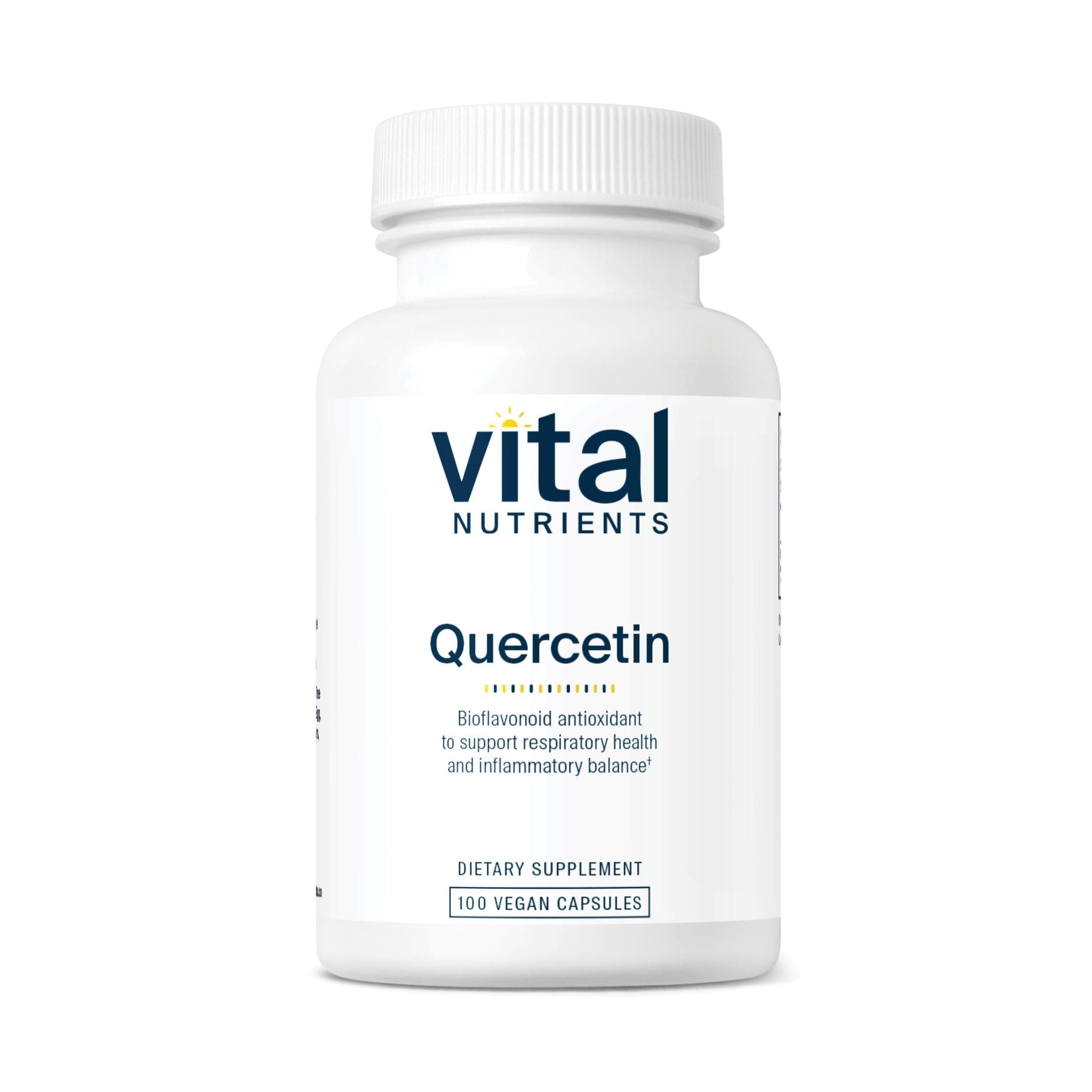 Vital Nutrients Quercetin - Vegan Quercetin Supplement with Bioflavonoids for Sinus, Respiratory, Heart, & Immune Function Support - Gluten, Dairy, Soy Free - 500mg - 100 Capsules
