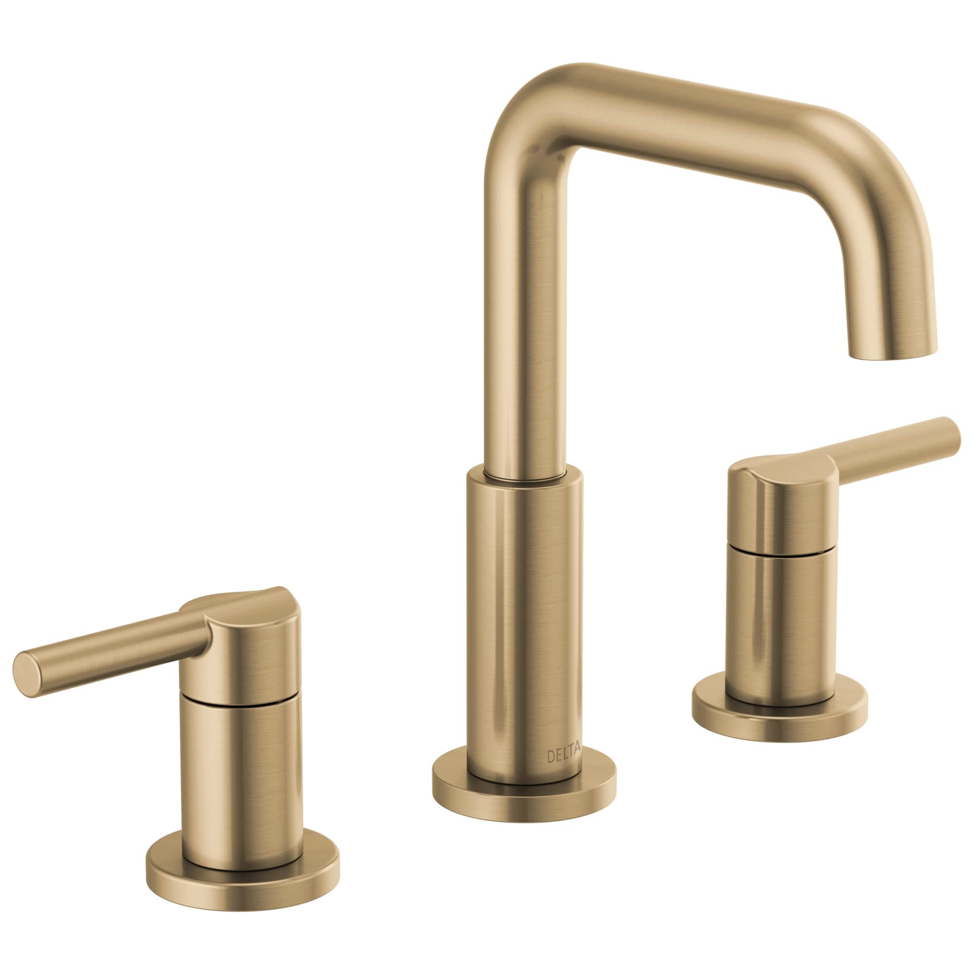 Nicoli Brushed Gold Faucet 3 Hole, 8 Inch Widespread Bathroom Sink Faucet for Vanity, Push-Pop Drain Assembly, Champagne Bronze 35849LF-CZ