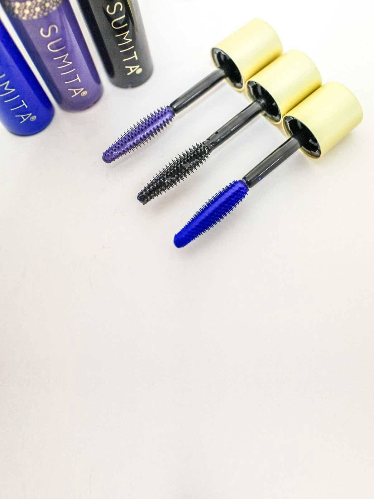 SUMITA COSMETICS- Mini Mascara Set (Black, Lavender, Royal Blue)- 3Pack