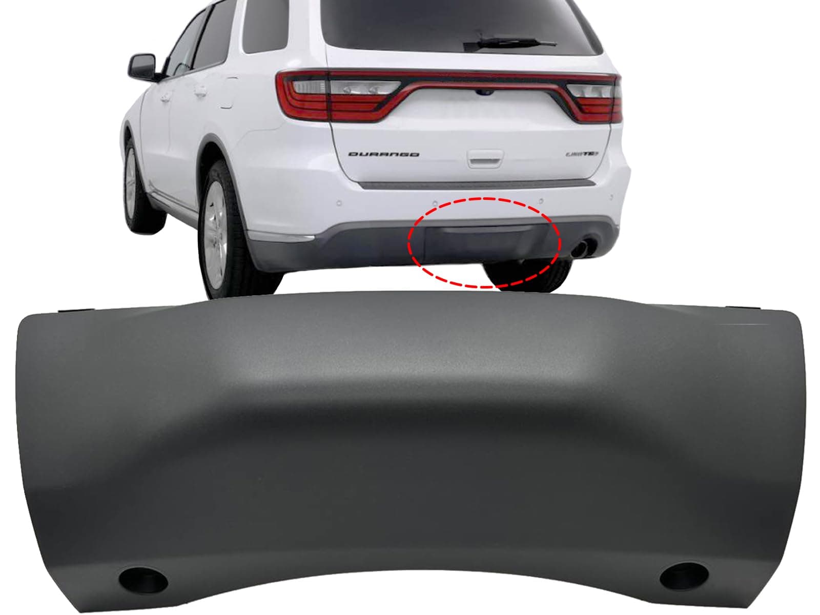 APA Replacement Textured Black Trailer Hitch Cover for 2014 2015 2016 2017 2018 2019 2020 2021 2022 Durango with Towing PKG 5113693AA CH1180139