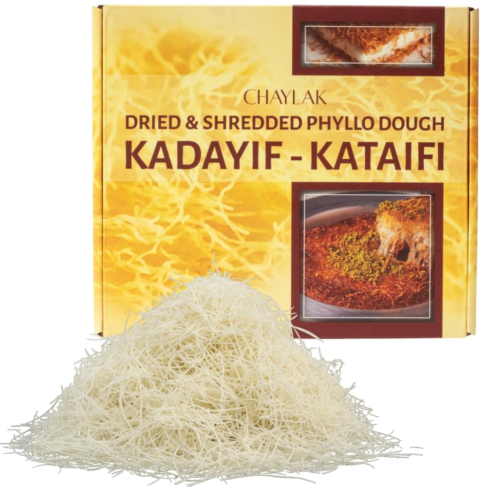 Kataifi, Knafeh, Kataifi Shredded Fillo Dough, Dried & Shredded Phyllo Dough for Viral Dubai Chocolate Bar Pistachio, Kadayif (17.6 oz)