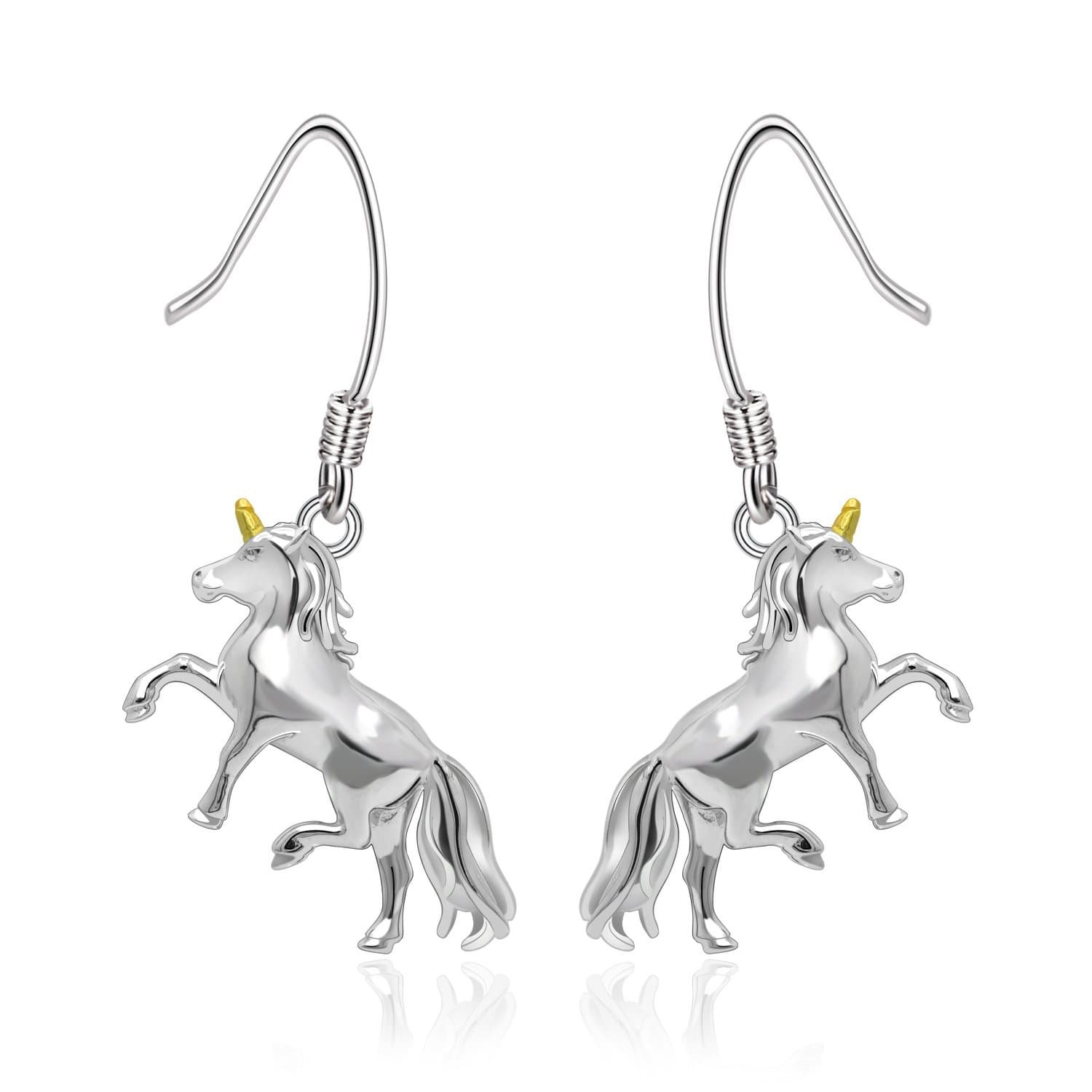MONBOUnicorn Earrings Womens Ear Hooks Hypoallergenic Birthday Xmas Prom Party Sterling Silver Unicorn Gift Jewelry for Teens Girls