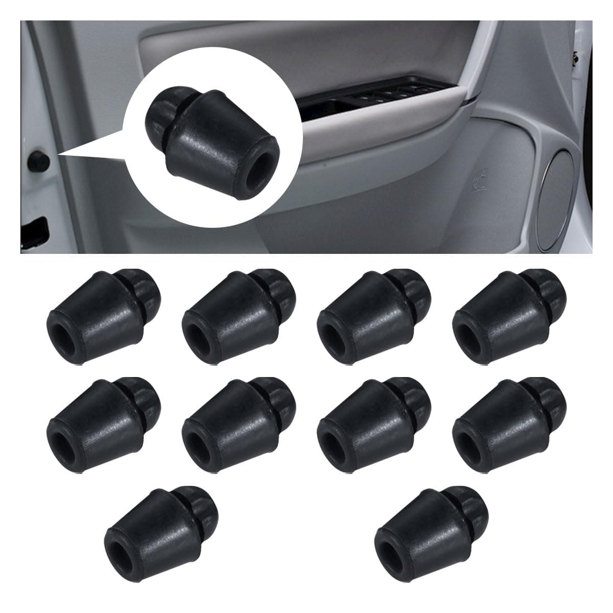 Car Door Bumper Shock Absorbers, Rubber Slam Stoppers, Door Side Protector Buffer Pads, Front Rear Door Soundproof Guard Cushion, Car Accessories for Most Cars Trucks SUVs (10PCS)