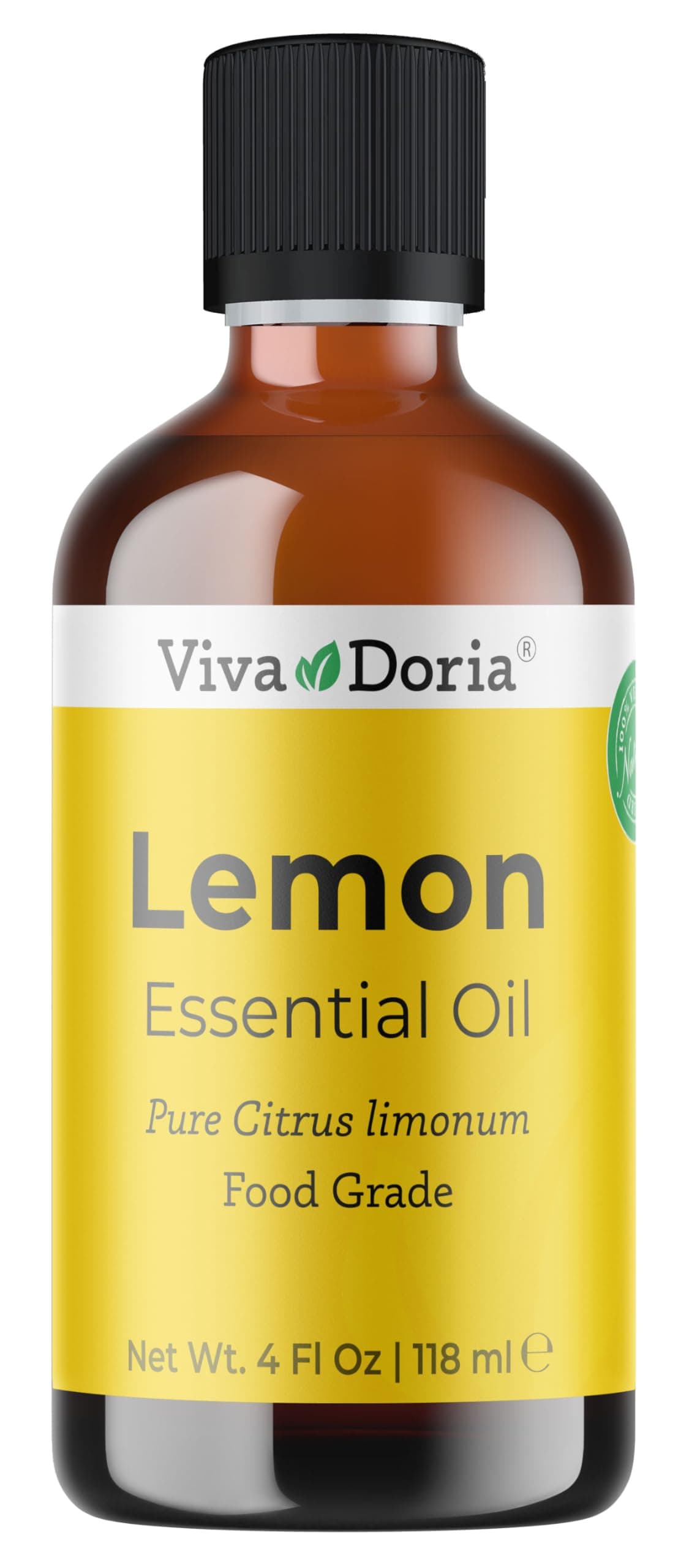 Lemon Essential Oil, 100% Pure, Natural Lemon Essential Oil, Undiluted, for Aromatherapy | Food Grade, 118 mL (4 Fluid Ounce)