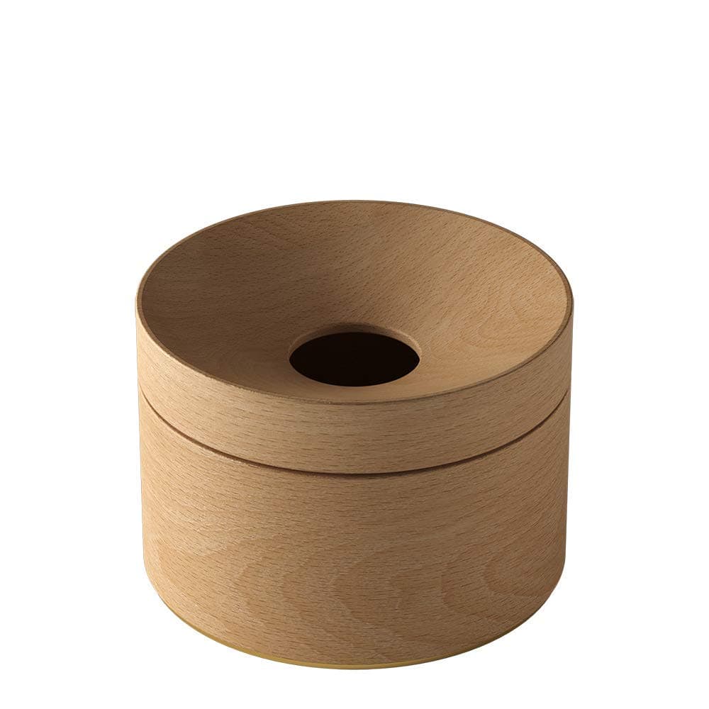 Revov Coin Storage, Magnetic Spinning Lid, Fits in Any Coin, Made of Beech Wood (Light)