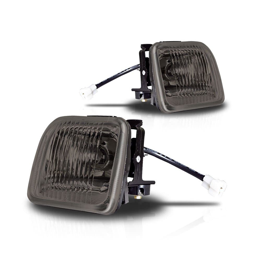 Winjet Fog Lights Compatible With 1996-1998 Honda Civic | Yellow Polycarbonate Resin Fog Light Lamps & Wiring Kit | 1997