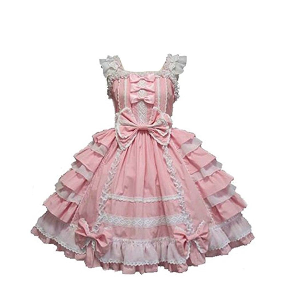 Girls Sweet Lolita Dress Princess Lace Court Skirts Cosplay Costumes