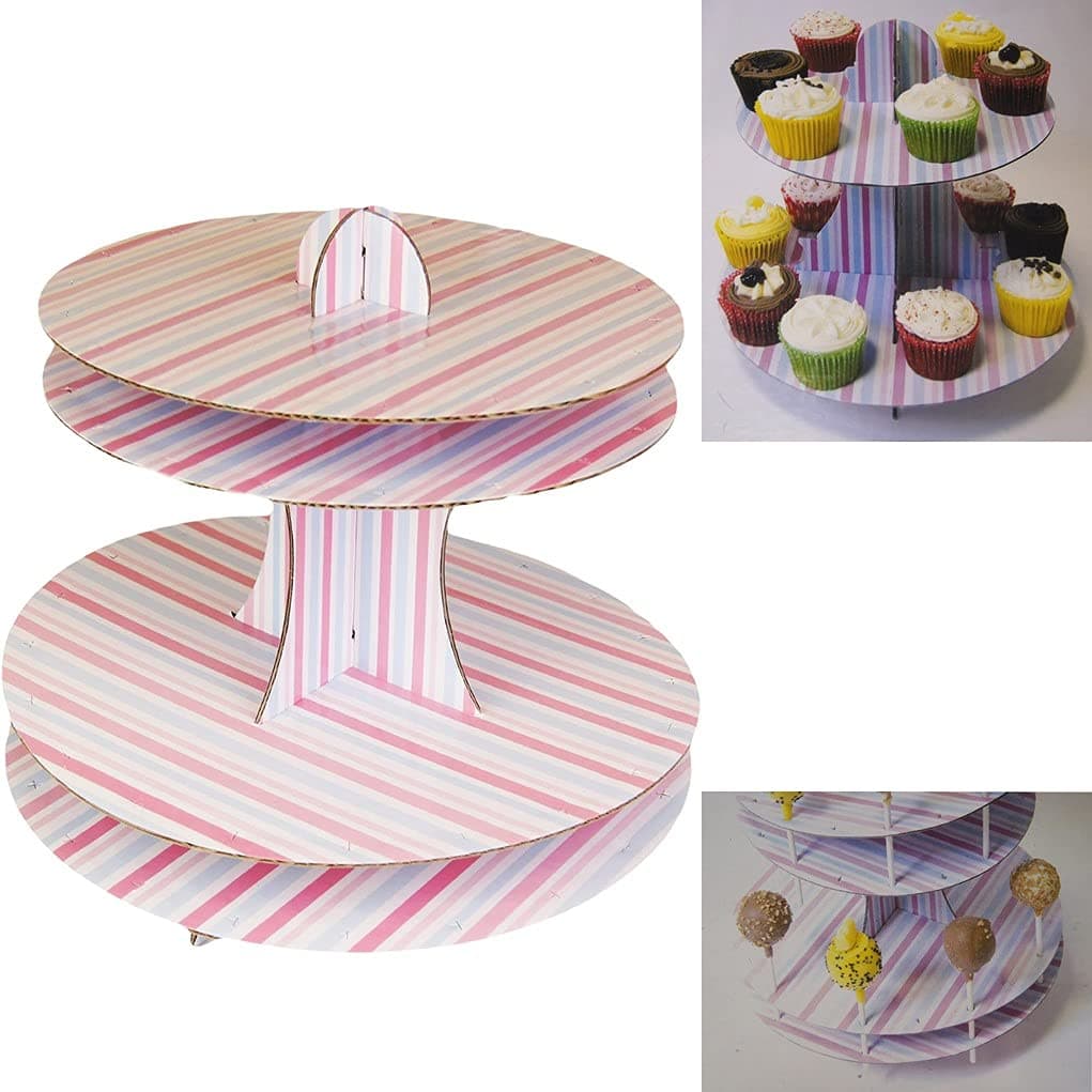 Sherwood Home2 in 1 Cake Pop Cakepop and Cupcake Stand Birthday Party Decoration Set