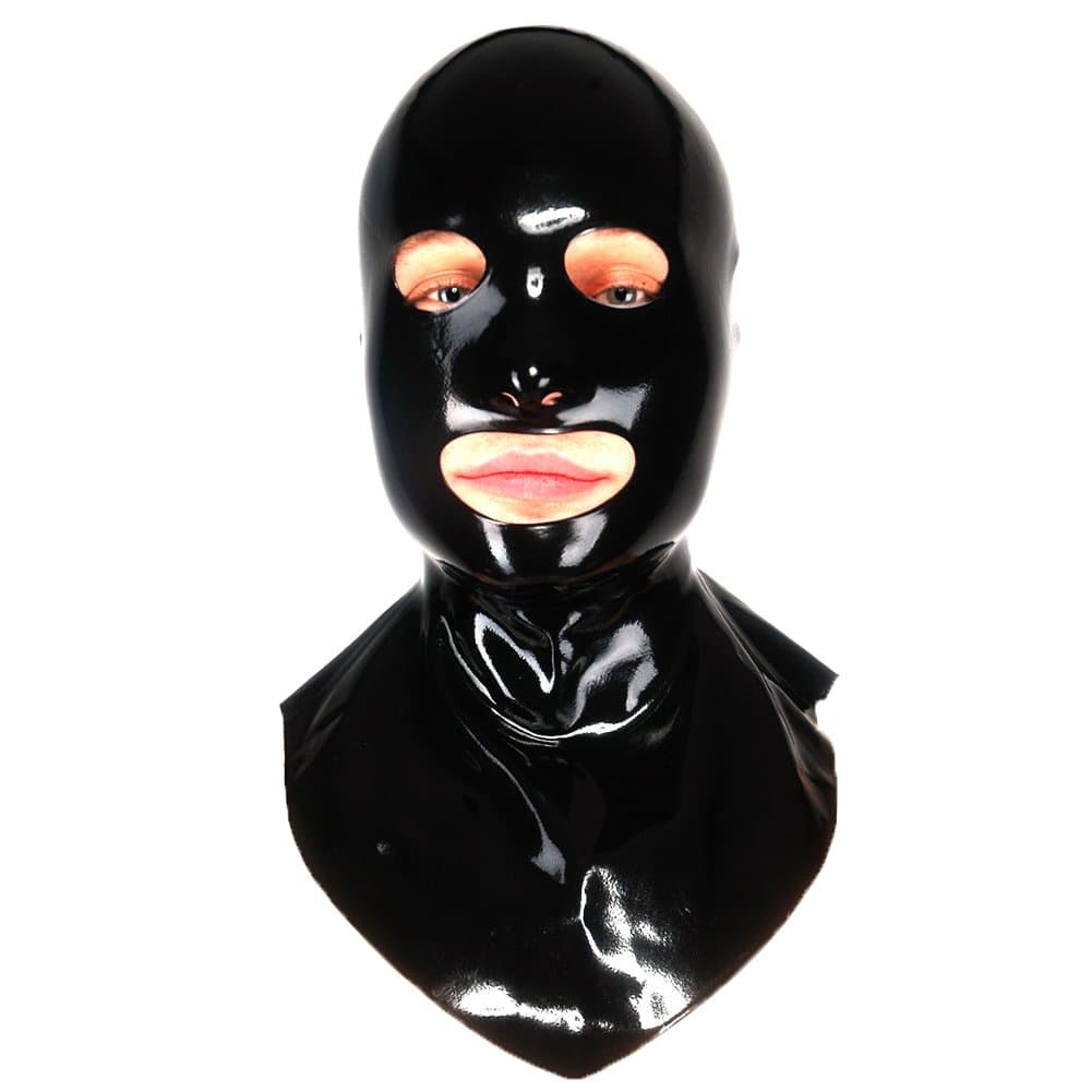 Latex Hood Unisex Rubber Mask Long Hangman's Mask with/without Zipper