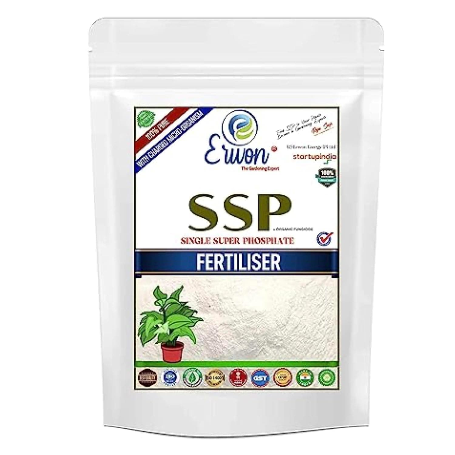 Erwon® Single Super Phosphate Fertilizer, Pure, Premium Powerful Fertilizer For Overall Growth Of Plants. (5 kg)