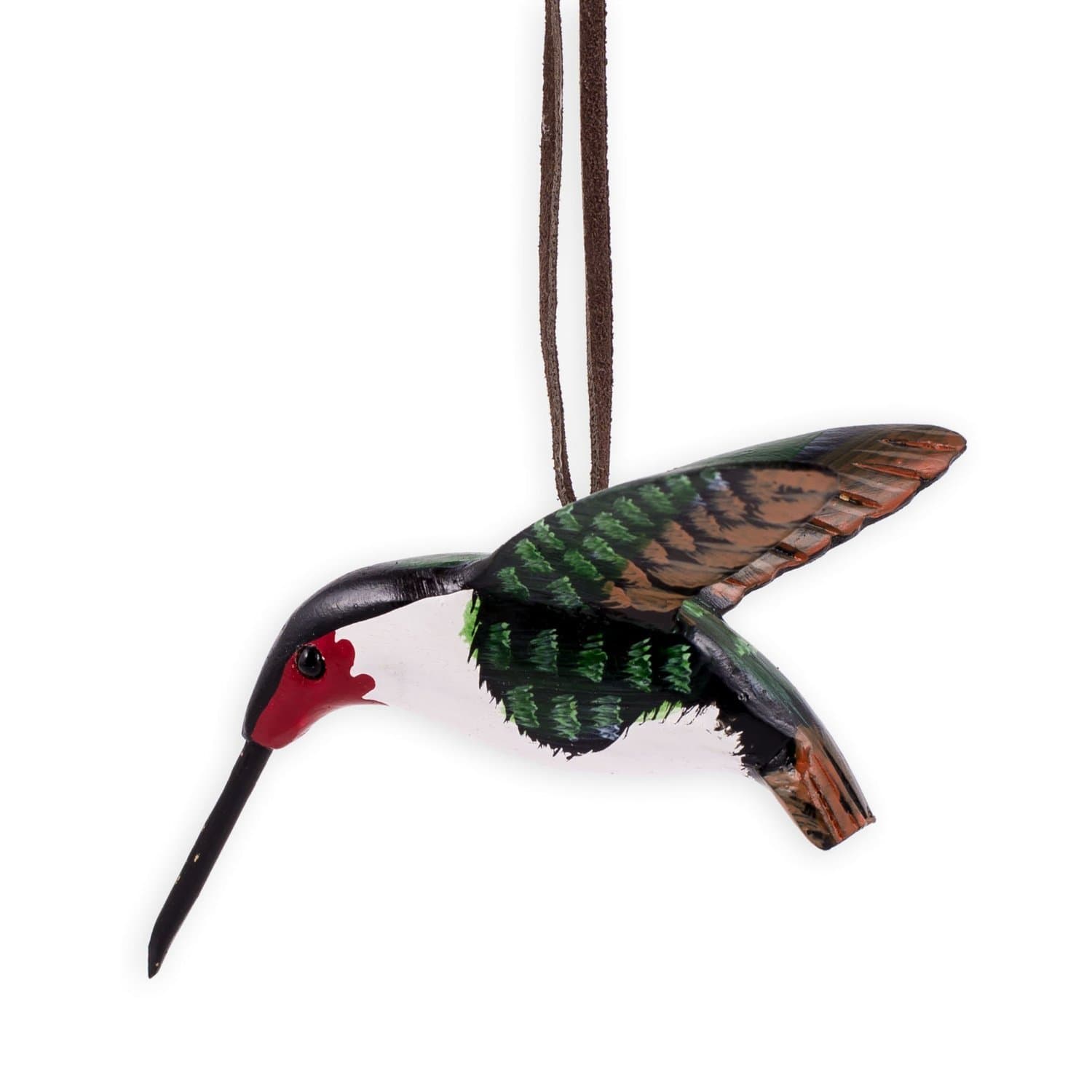 Ruby Throated Hummingbird Christmas Ornament