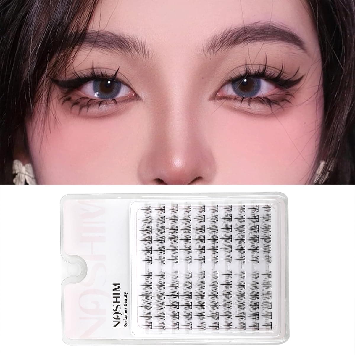 MAYCREATE® 120pcs Lash Clusters DIY Eyelash Extensions for Women, Cluster Lashes Wispy False Eyelashes 9-11MM Mixed, Natural Long Individual Flare Lashes Cluster False Eyelashes