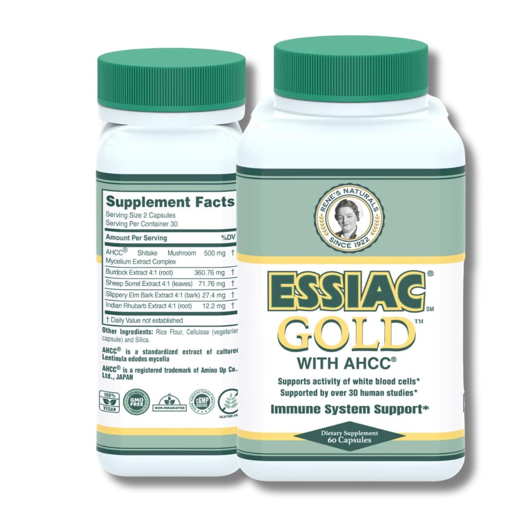 Gold® with AHCC® – Premium Immune System Booster – 60 Herbal Capsules