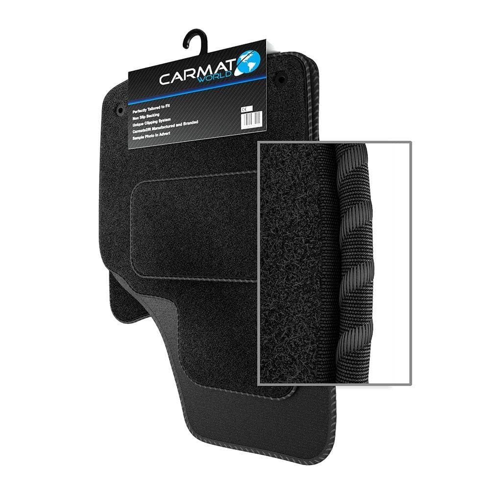 Kia Sportage (2016-present) Tailored Car Mats Velour (850gm Carpet) Black Black Trim