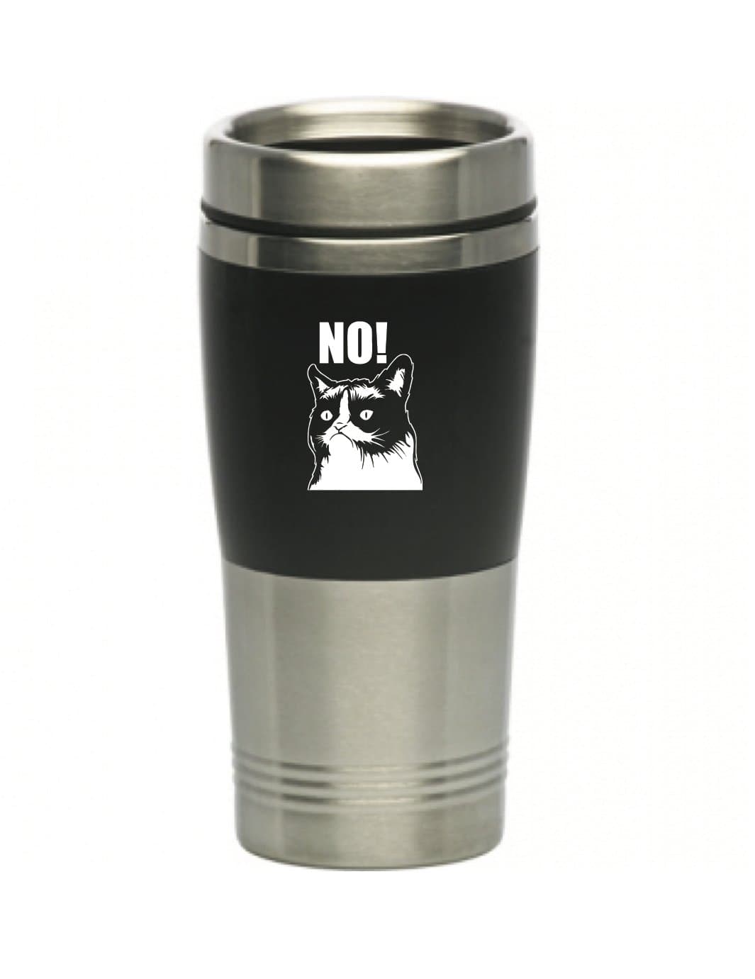 Tard Grumpy Cat NO coffee mug., unique, cool, stainless steel travel coffee mug and tumbler. (1 mug)