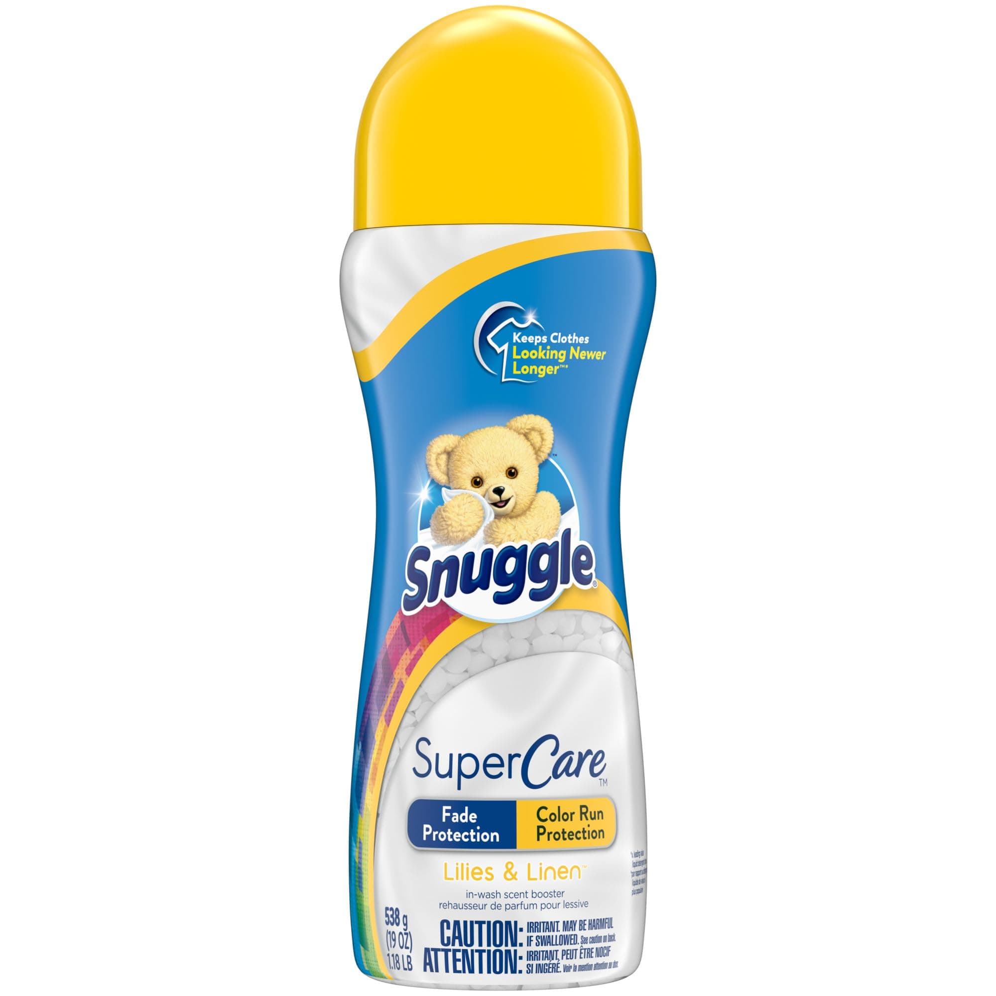 Snuggle SuperCare in-Wash Scent Booster, Lilies and Linen, Fade Protection and Color Run Protection, 19 Ounce