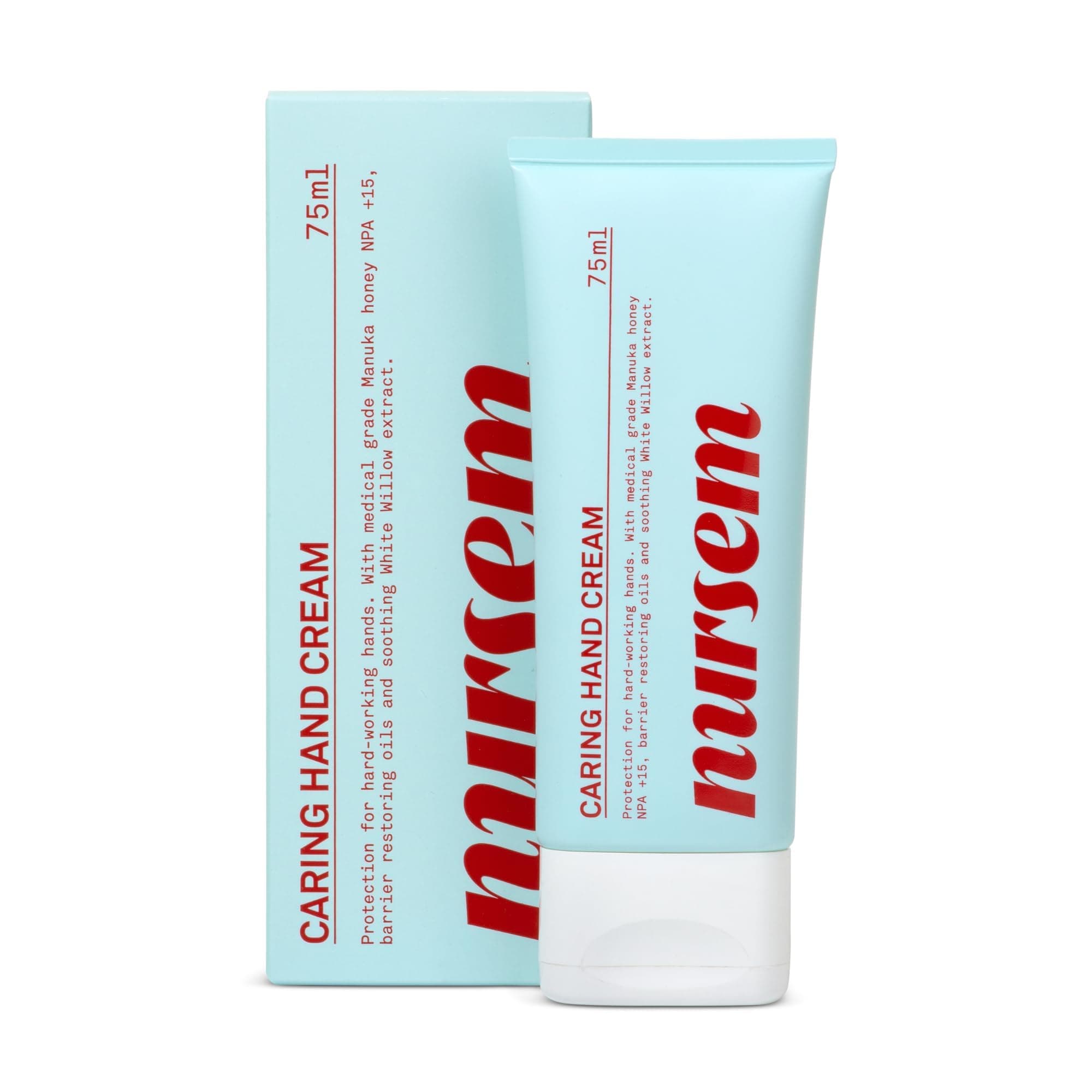 Nursem Caring Hand Cream - 75ml, Fast-Absorbing Moisturising Hand Cream for Dry, Sore, Sensitive or Over-Washed Hands, Soothes, Protects & Nourishes, Travel Size, Dermatologically Tested, Bergamot