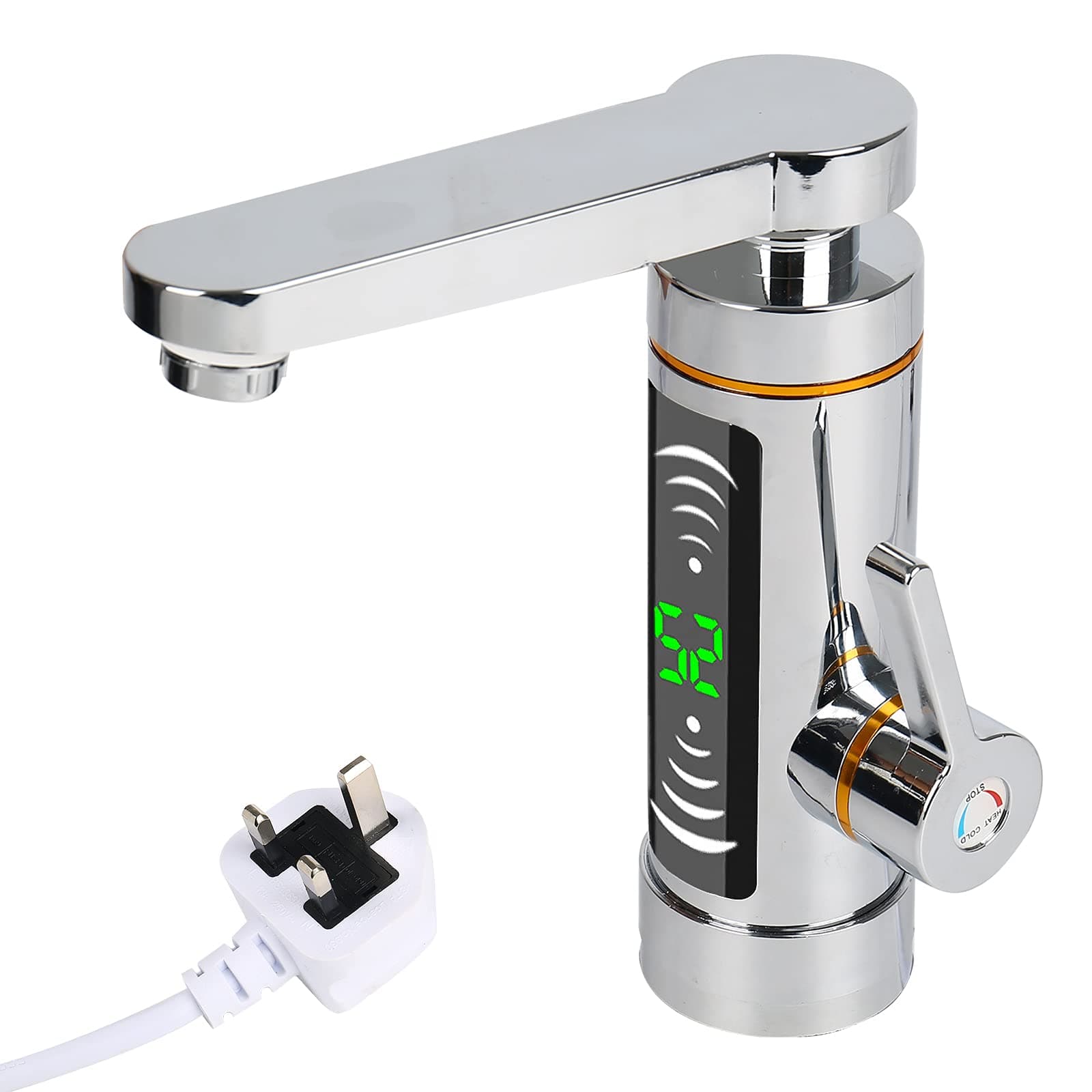 Instant Hot Water Tap, Electric Instant Heater Hot Water Faucet, Kitchen Water Quickly Heating Faucet with LED Digital Display