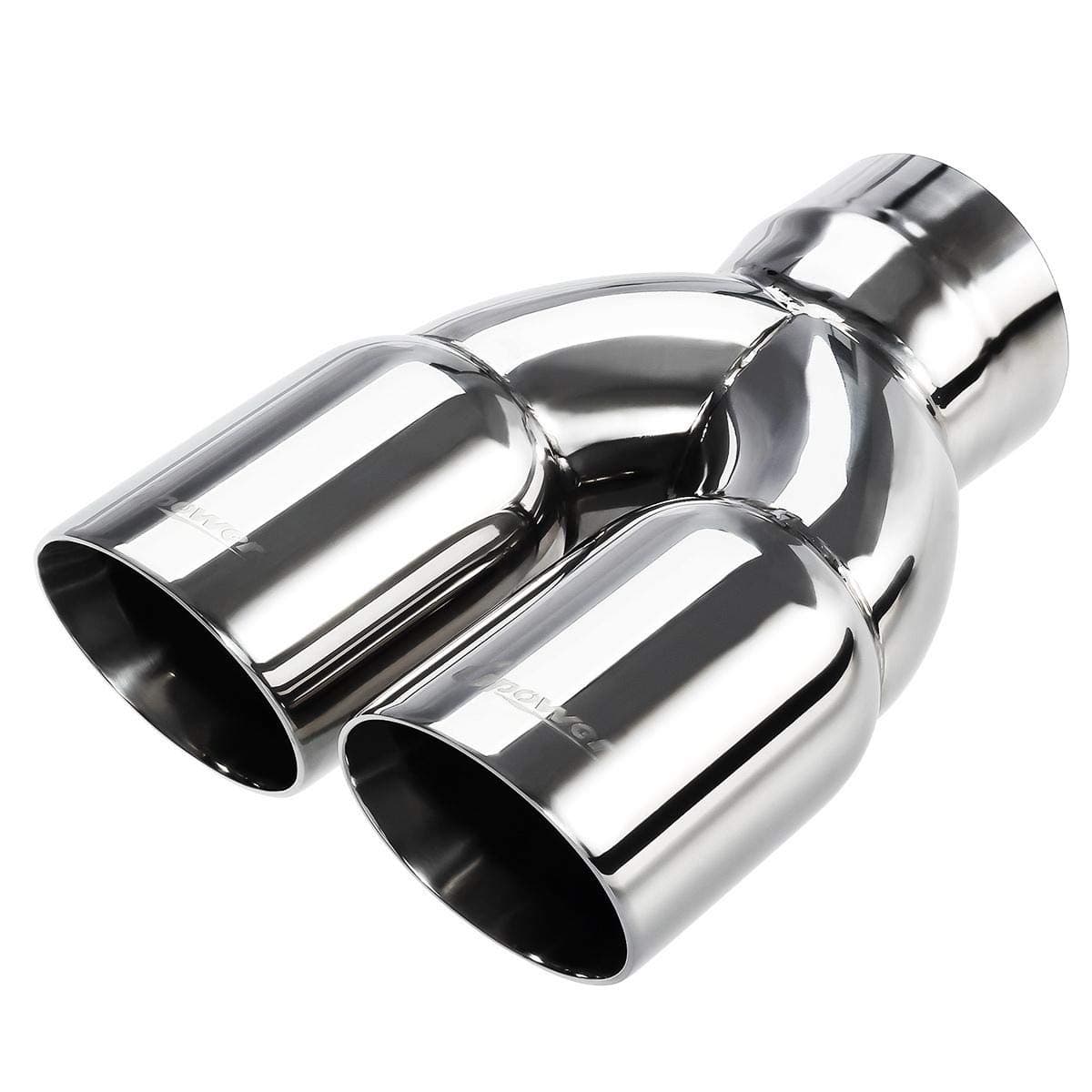 Upower Dual Exhaust Tip 3 Inch Inlet 3" outlet 9.5" Long Tail Pipe Double Wall Polished 304 Stainless Steel