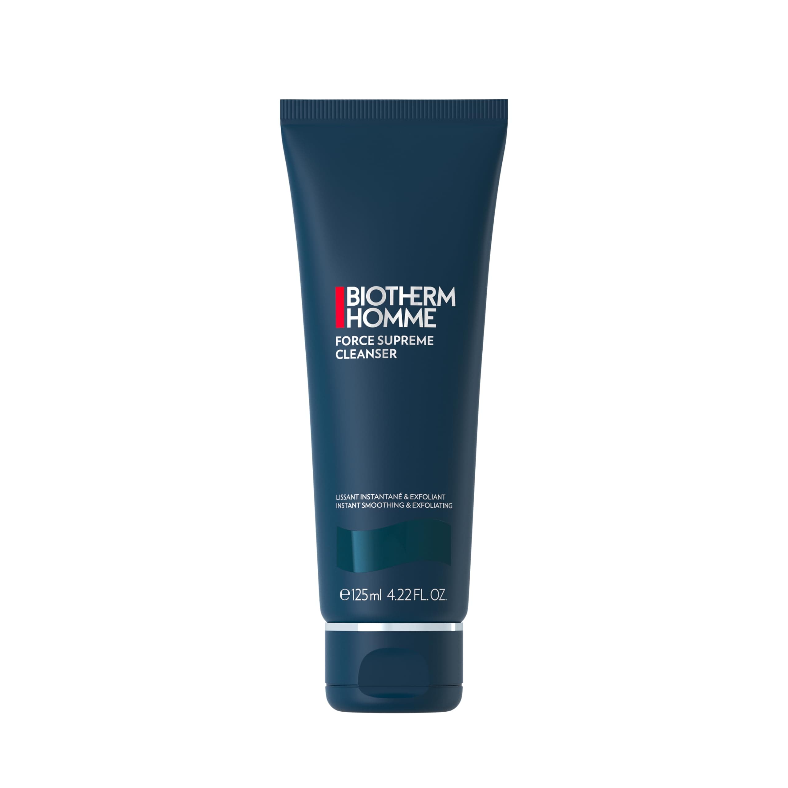 Biotherm Force Supreme Cleanser, Smoothing & Exfoliating Face Cleanser for Men with Blue Algae, Cedar Bud Extract & Exfoliating Micro-Particles, for Soft and Comfortable Skin, 4.2 Fl. Oz.