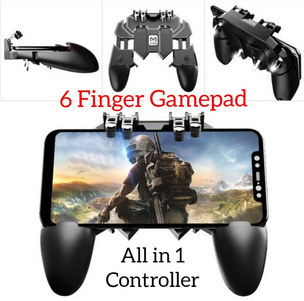 YouFirst Pubg Mobile Controller [ 6 Finger Gamepad/Upgrade Version ]/ Mobile Game Contoller/Controller for Knives Out, Rules of Survival, Survivor Royale, Critical Ops