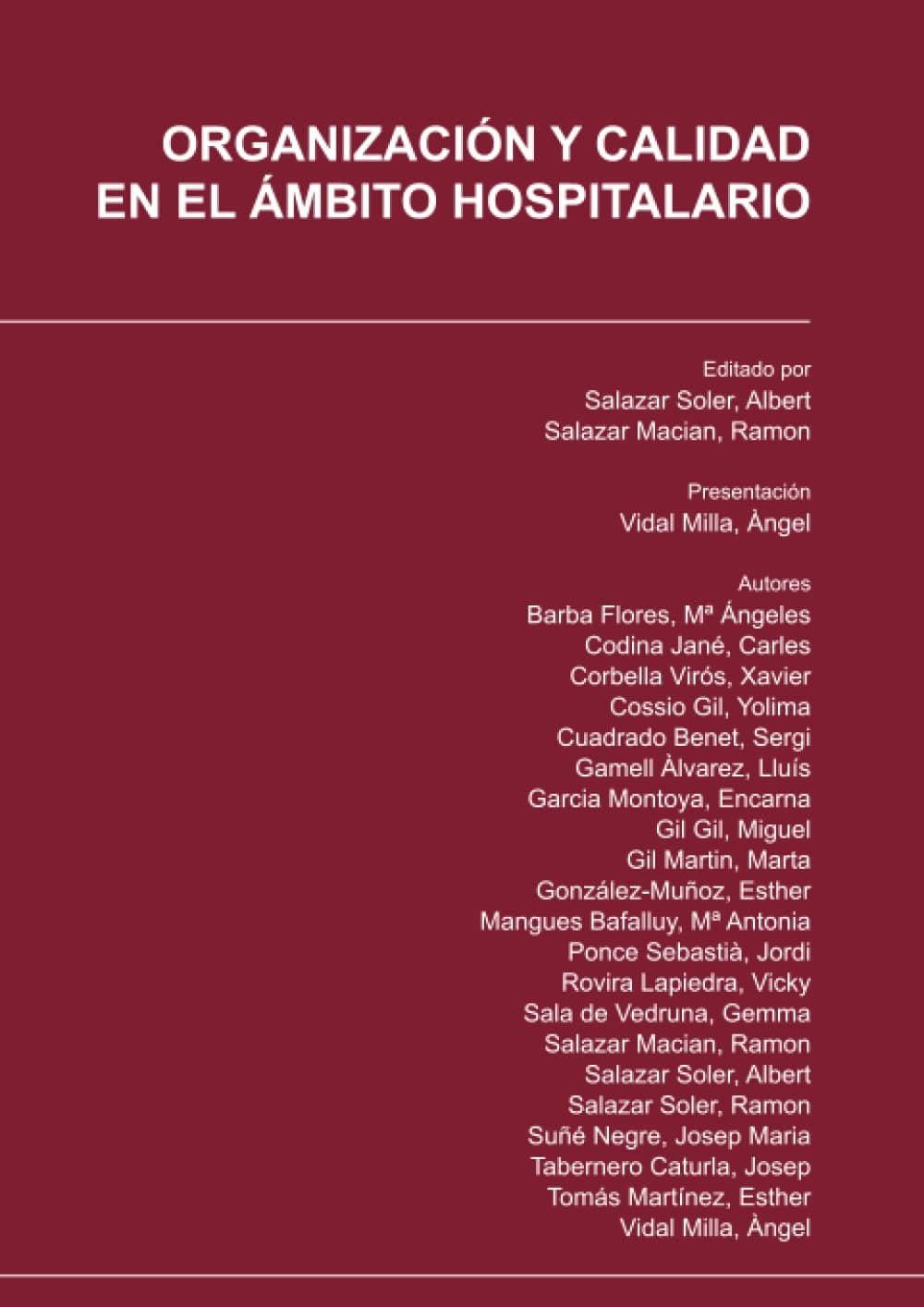 Organización y Calidad en el ámbito hospitalario
