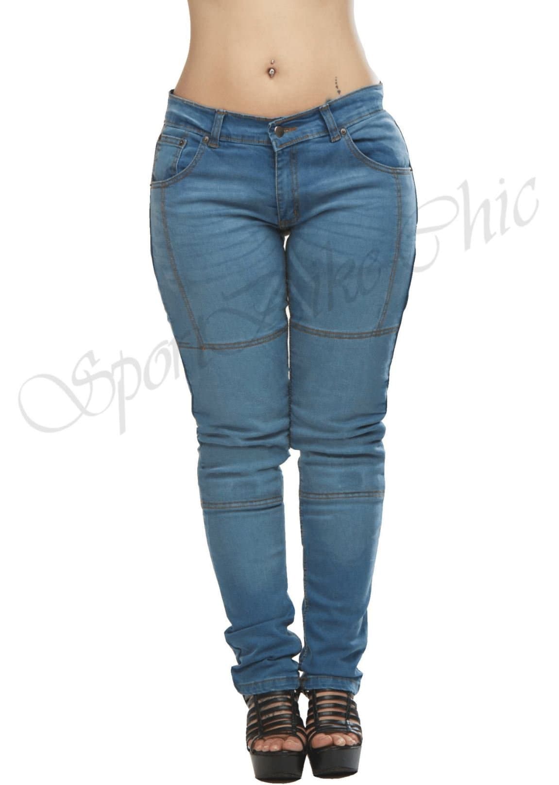 Low Rise Skinny Fit Motorcycle Riding Pants