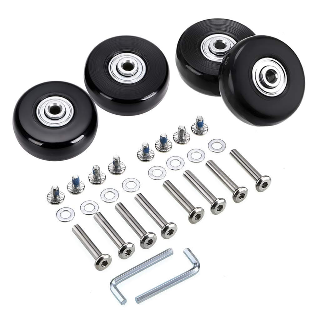 Luggage Suitcase Wheels, Rubber Swivel Caster Wheels Bearings Repair Kits