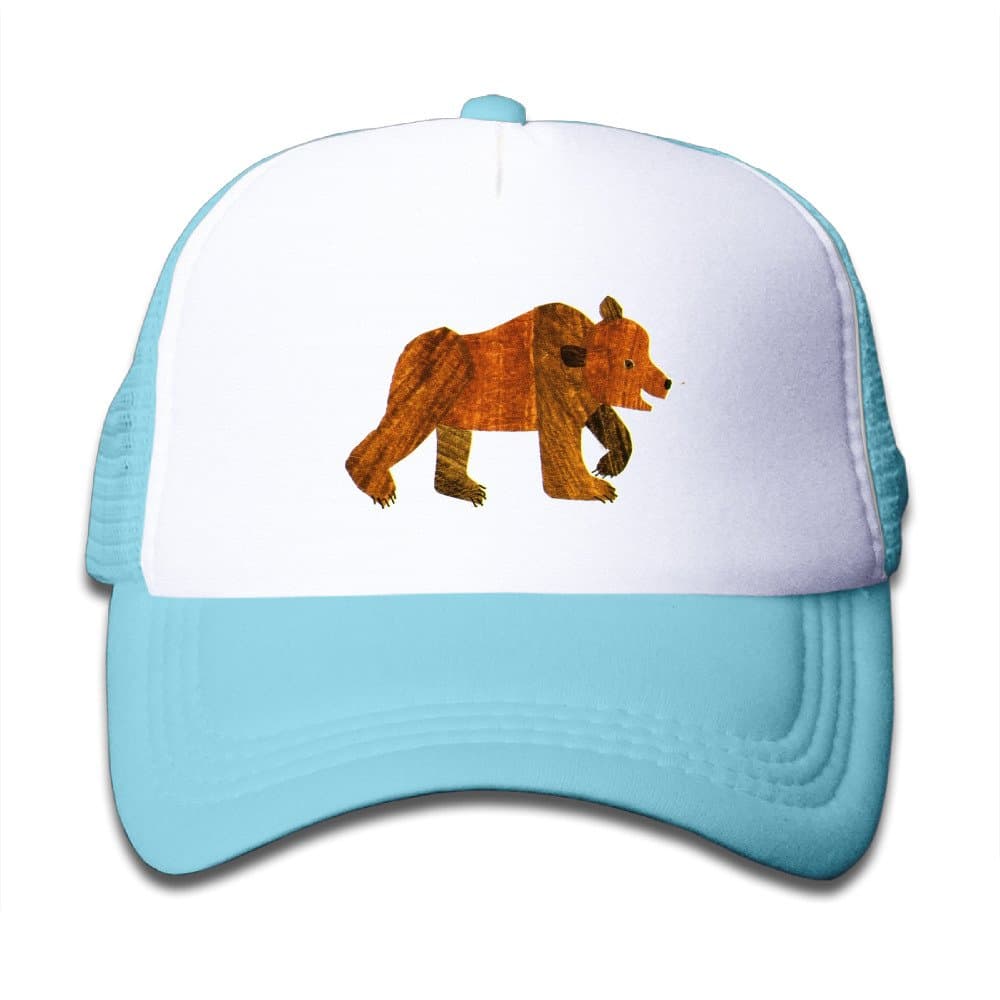 Cap CCoolDiscovery Wild Youth Toddler Kid's Outdoor Sports Mesh Hat with Adjustable Snapback Strap - Brown Bear - Black