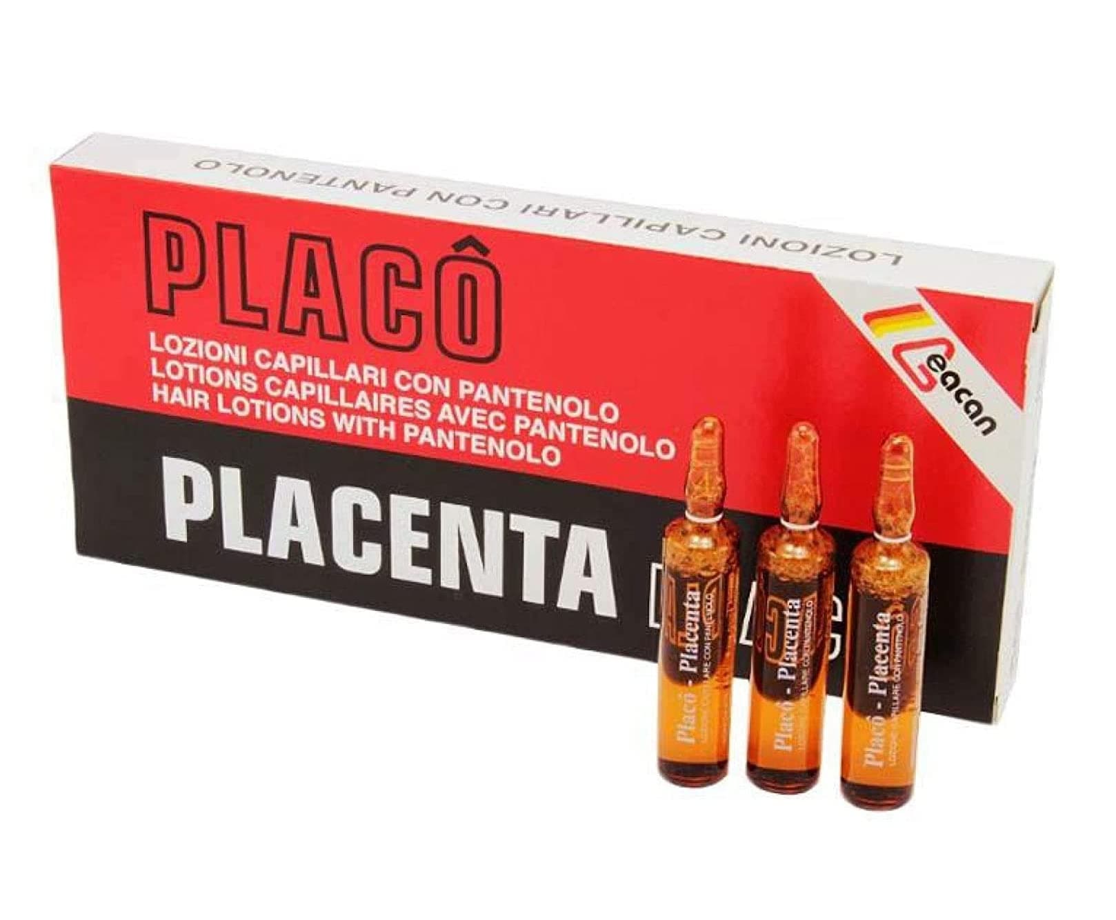 Hair loss Placenta Placo for hair intensive treatment [12 vials 0] Intensive Revitalizing Treatment Against Hair Loss, 0.33 Fl Oz (Pack of 12)