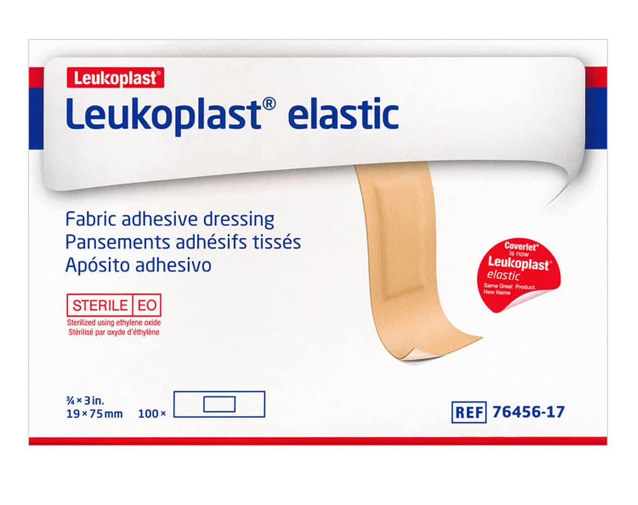 JOBST 3/4" X 3" Coverlet Latex-Free Fabric Strip Adhesive Bandage (100 Per Box)