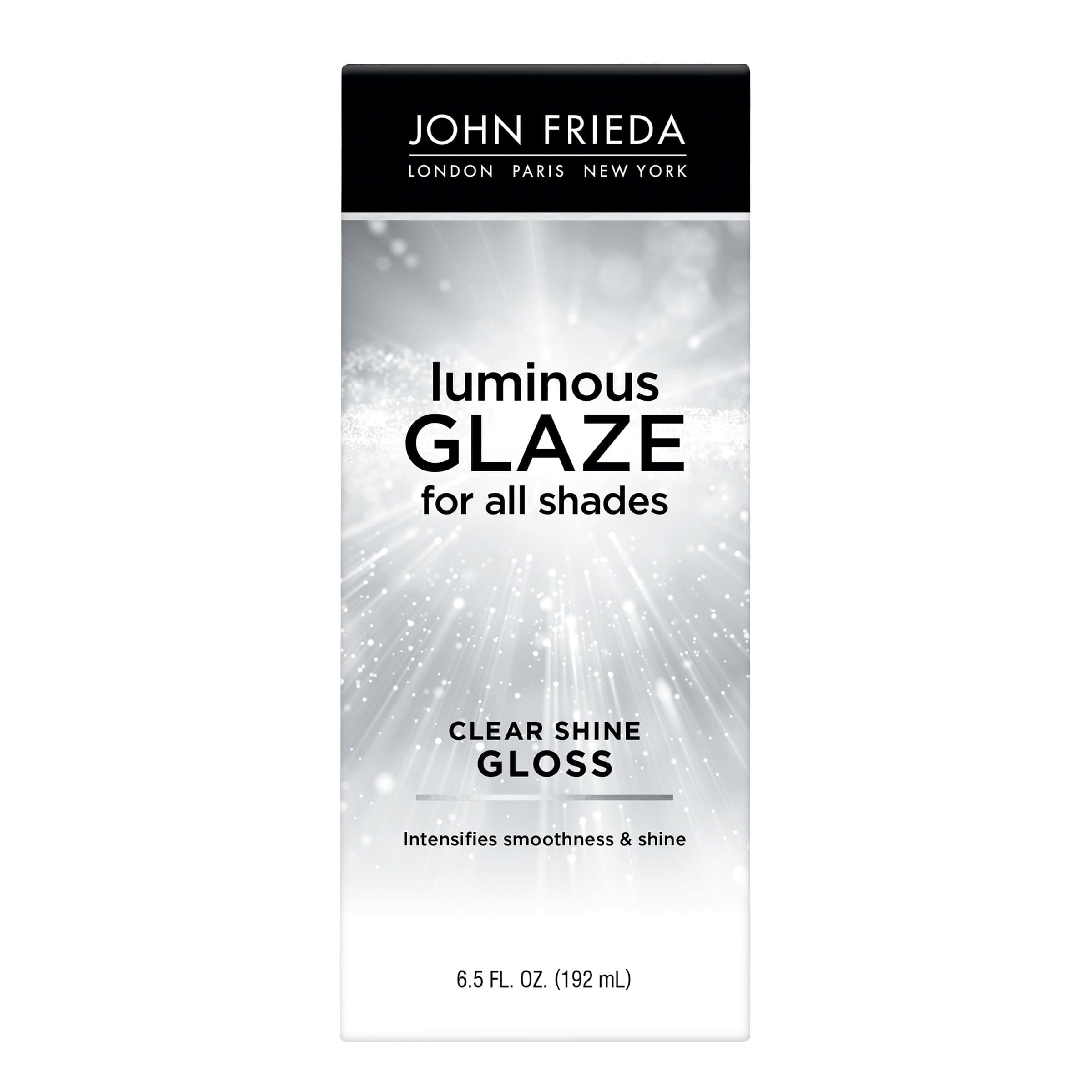John Frieda Luminous Glaze Clear Shine Gloss, Anti-Fade, Color Enriching Gloss, Safe for Color Treated Hair, 6.5 Ounces