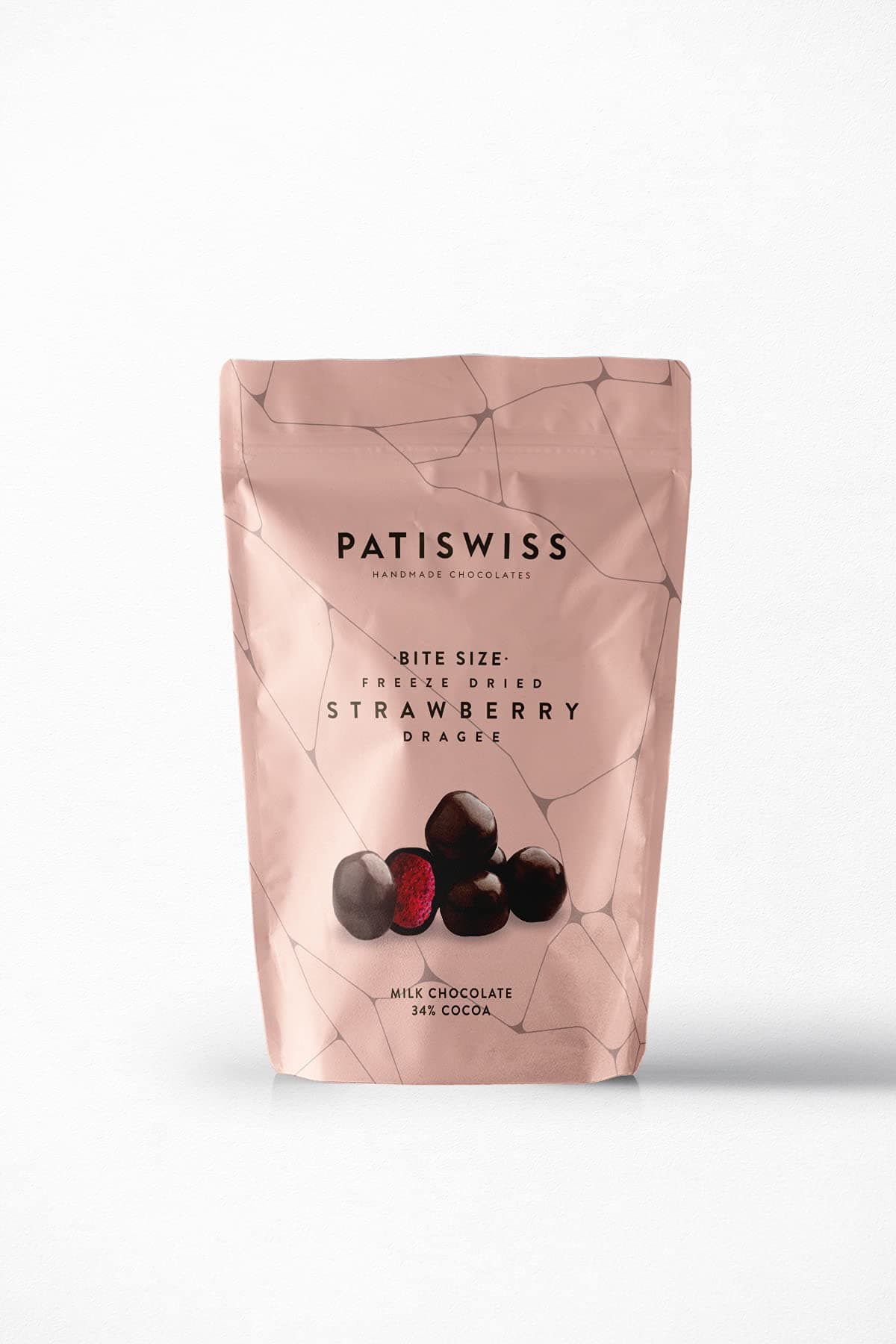 Patiswiss Bite Size Milk Chocolate Strawberry Dragee 80g