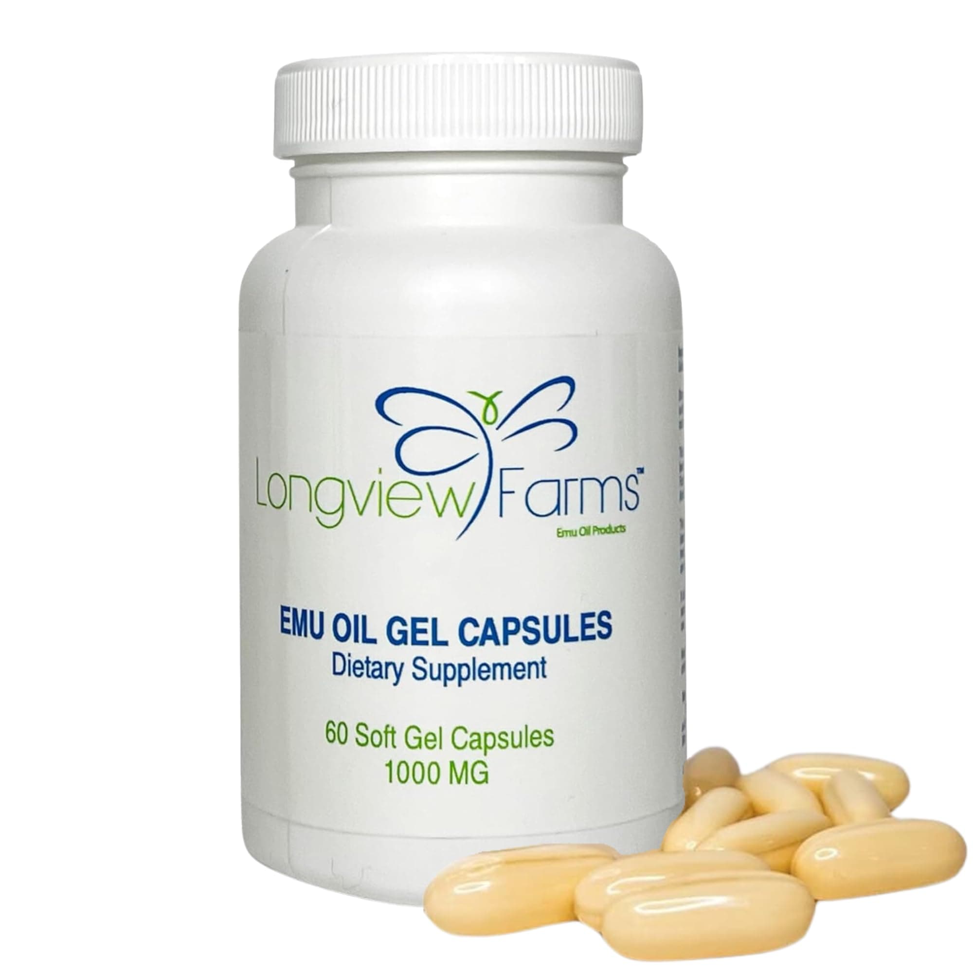 Emu Oil Gel Capsules | 100% Pure Emu Oil for Skin Health, Mobility, and General Wellness | Natural Omega 3, 6, 9, and Essential Vitamins | 60 Capsules