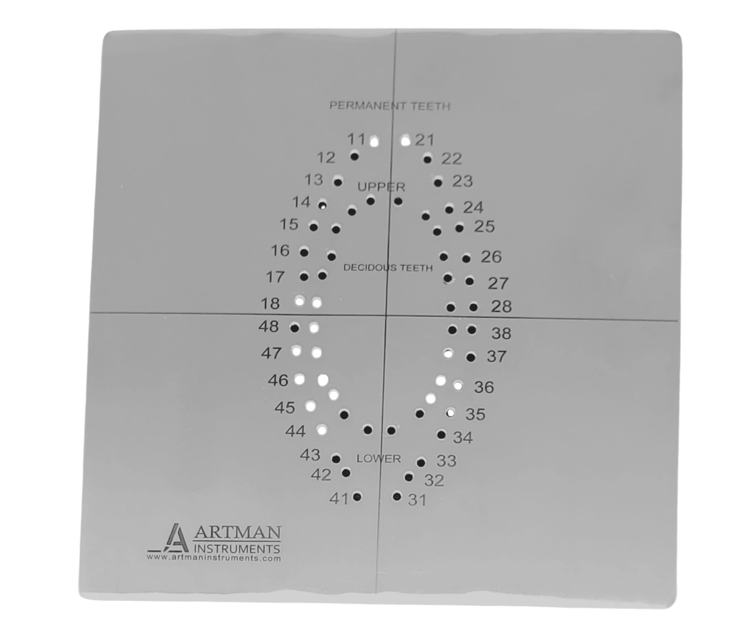 ARTMAN INSTRUMENTS Rubber Dam Template for Hole Punching โ Dental Dam Punch Tool for Endodontic, Restorative Dentistry, and Oral Isolation