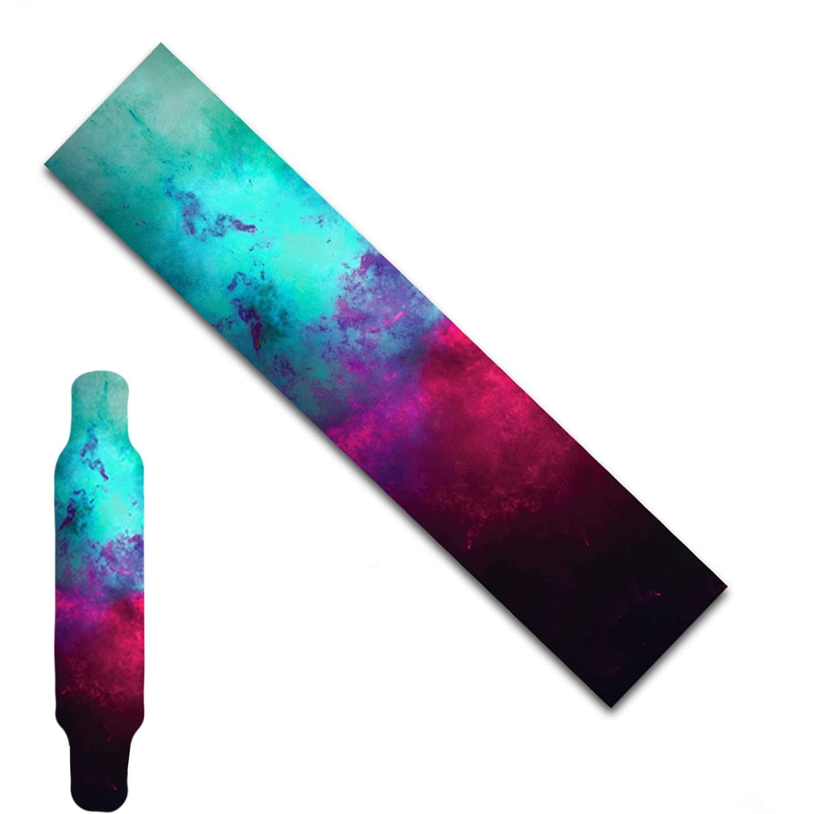 47"X10" Sport Outdoor Skateboard Longboard Dancing Board Double Rocker Board Cruiser Board Waterproof Diamond Griptape Sheet Sticker Deck Sandpaper (Color drawing)