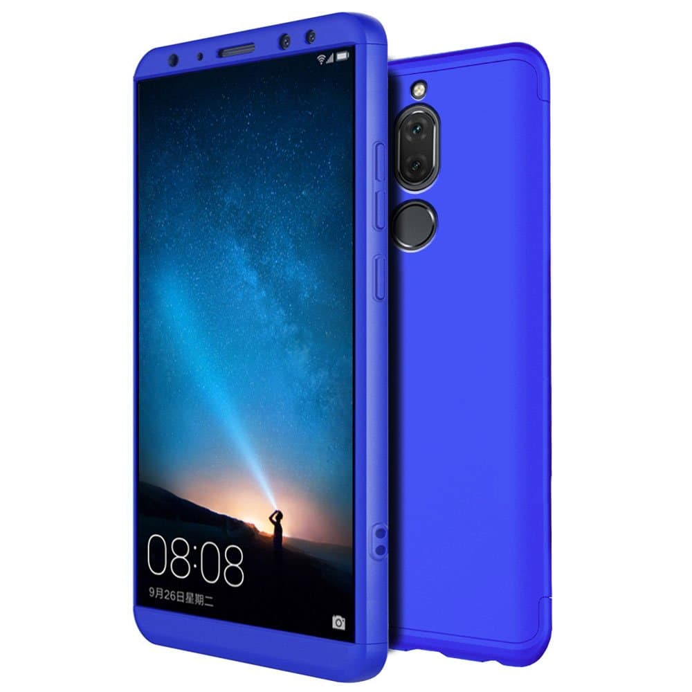 Huawei Mate 10 Lite Case, Eabuy Hybrid 3 in 1 Combination Protection Hard PC Matte Finish Anti-Scratch Anti-Slip Case Cover for Huawei Mate 10 Lite/Nova 2i / Honor 9i Blue