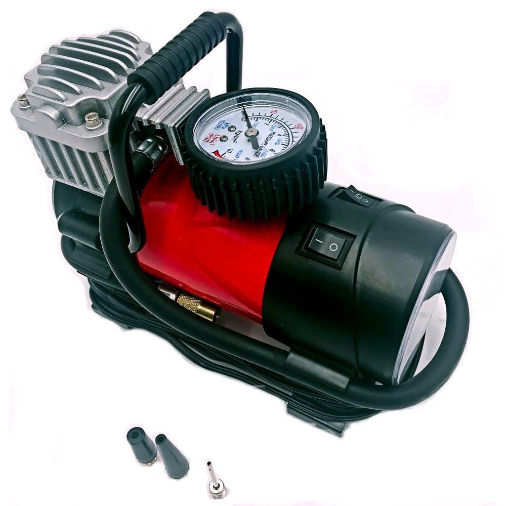 Portable Car Tire Inflator Air Compressor 12V DC 150 PSI Auto Electric Pump Repair tools with LED Flashlight