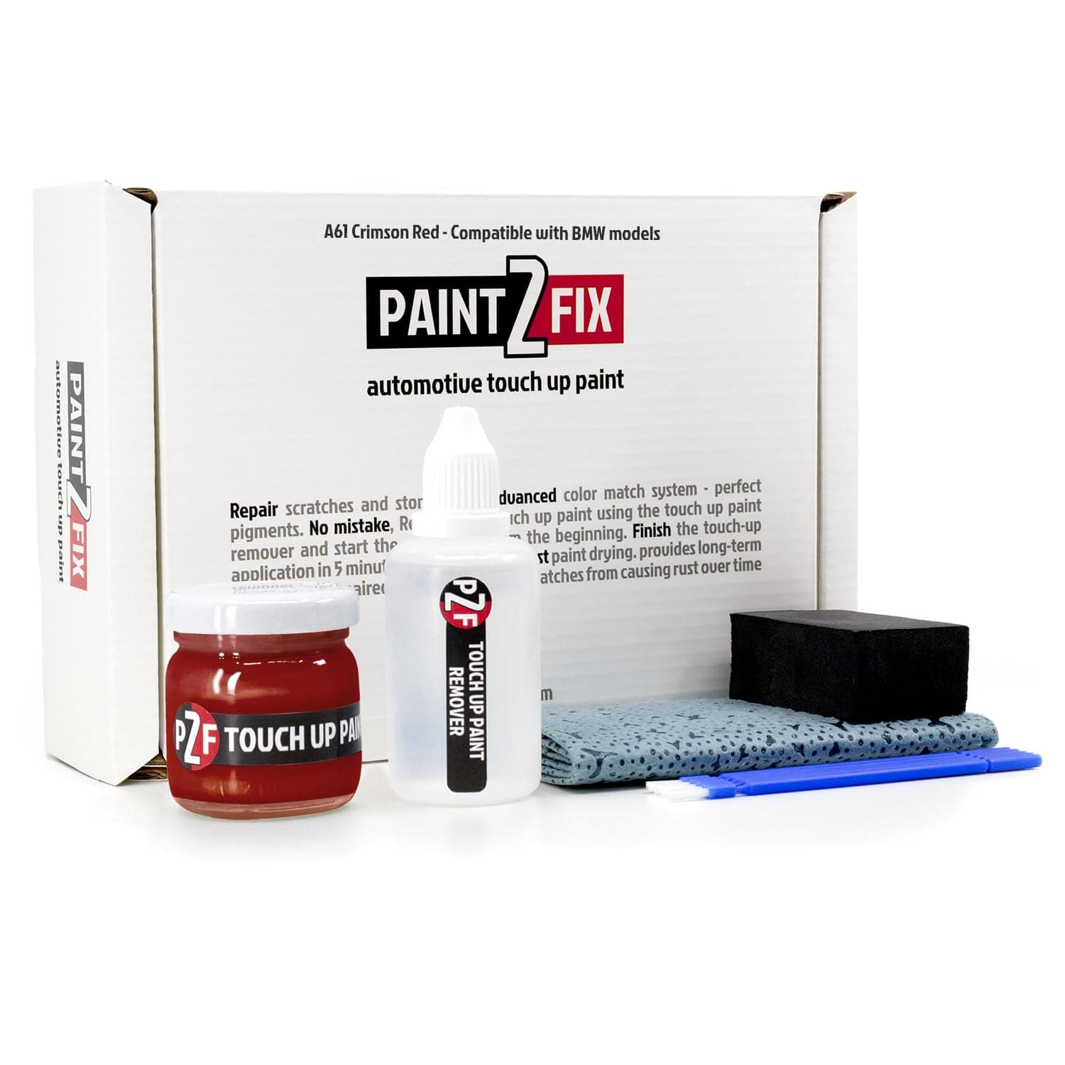 A61 Crimson Red (Karmesinrot) Touch Up Paint Kit for BMW - 2.53 fl oz (75ml)