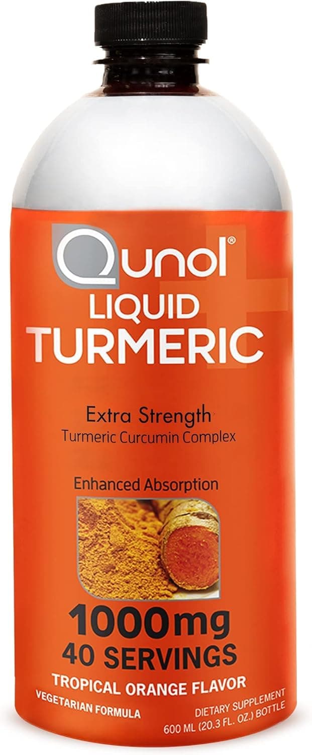 Qunol Liquid Turmeric Curcumin 1000Mg Tropical Orange Flavor, 40 Servings - 600Ml