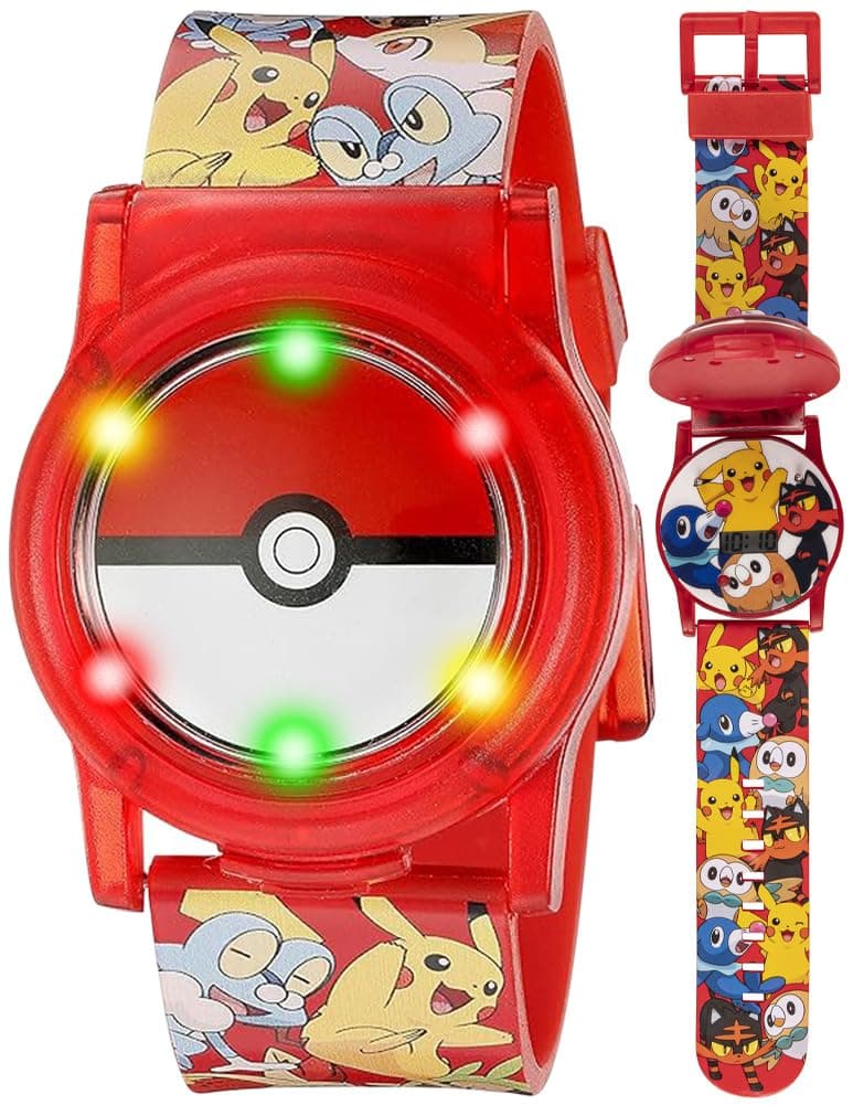 Accutime Kids Pokemon Digital LCD Quartz Watch for Toddlers, Boys, Girls and Adults All Ages