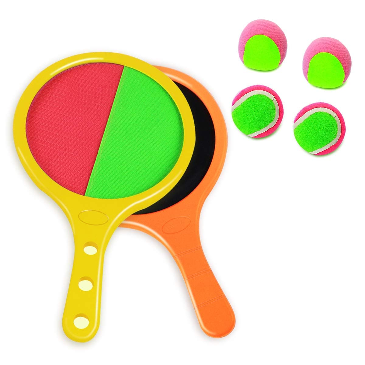 Yehtta Outdoor Toys for Boys & Girls Toss & Catch Game Racket Set Tennis Baseball Summer Game Sand & Beach Toys for Kids Christmas Birthday Gifts