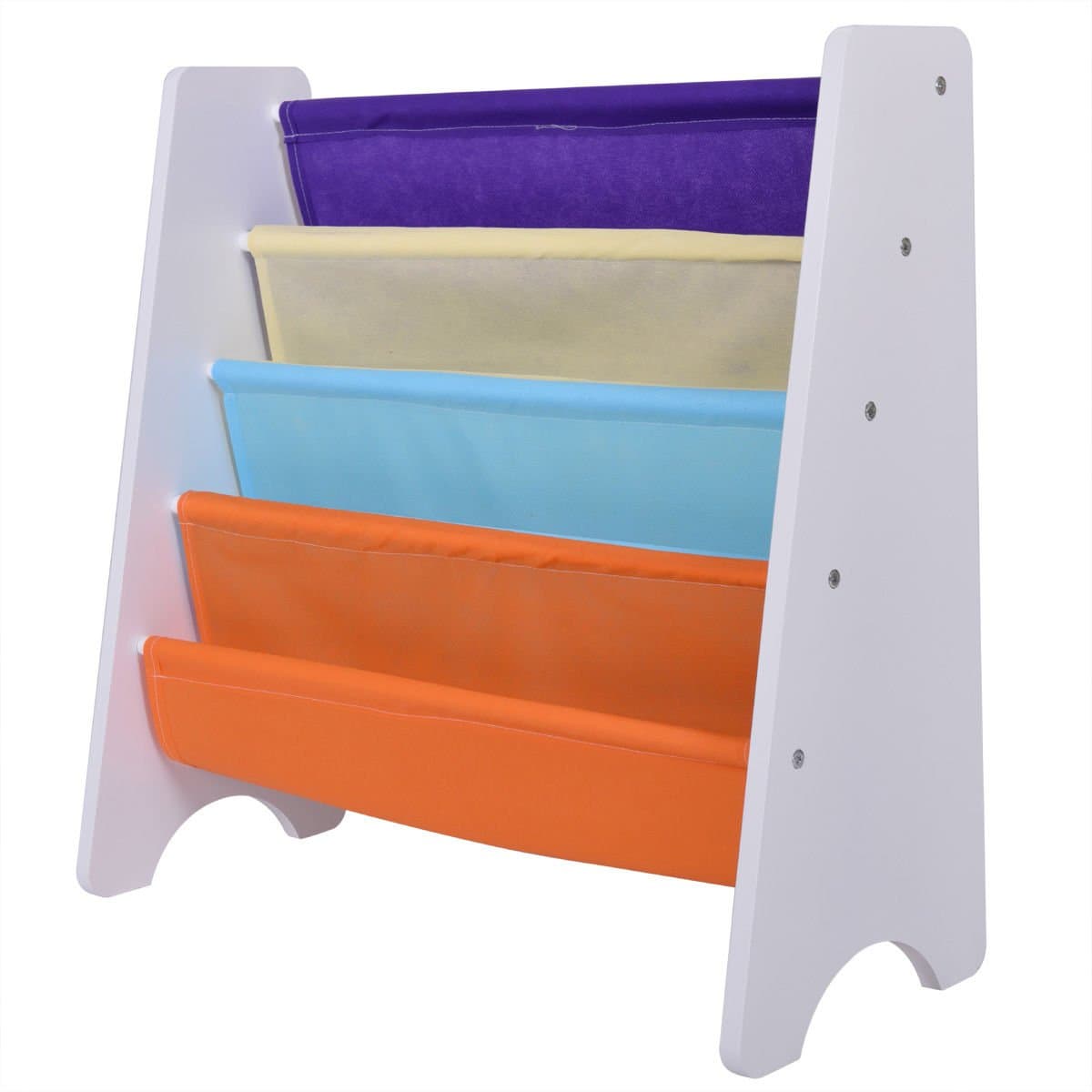 Kids Bookcase Book Storage Shelf Furniture Organizer Rack Classroom Bookshelf Yellow or Multicolor (Multicolor)