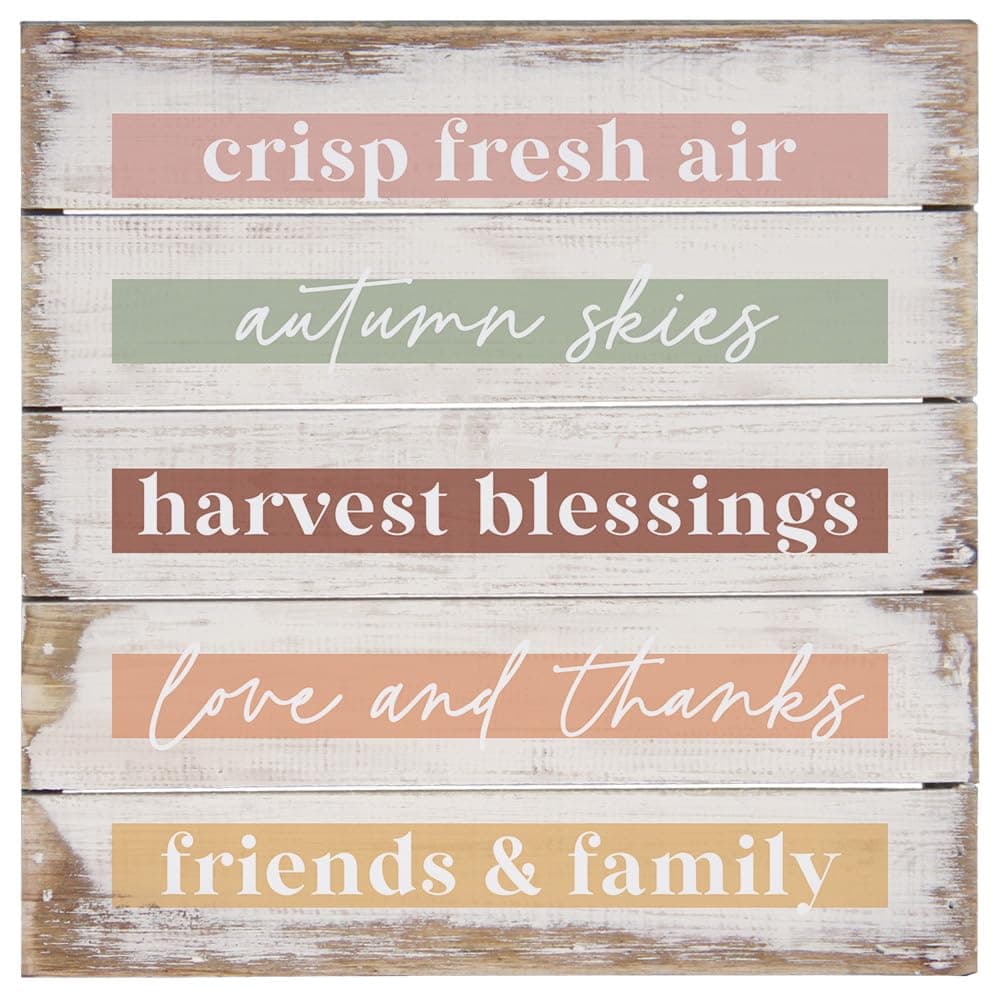 Simply Said, INC Perfect Pallets Petites - Crisp Air Colorful, 6x6 in Rustic Wood Sign PET25458