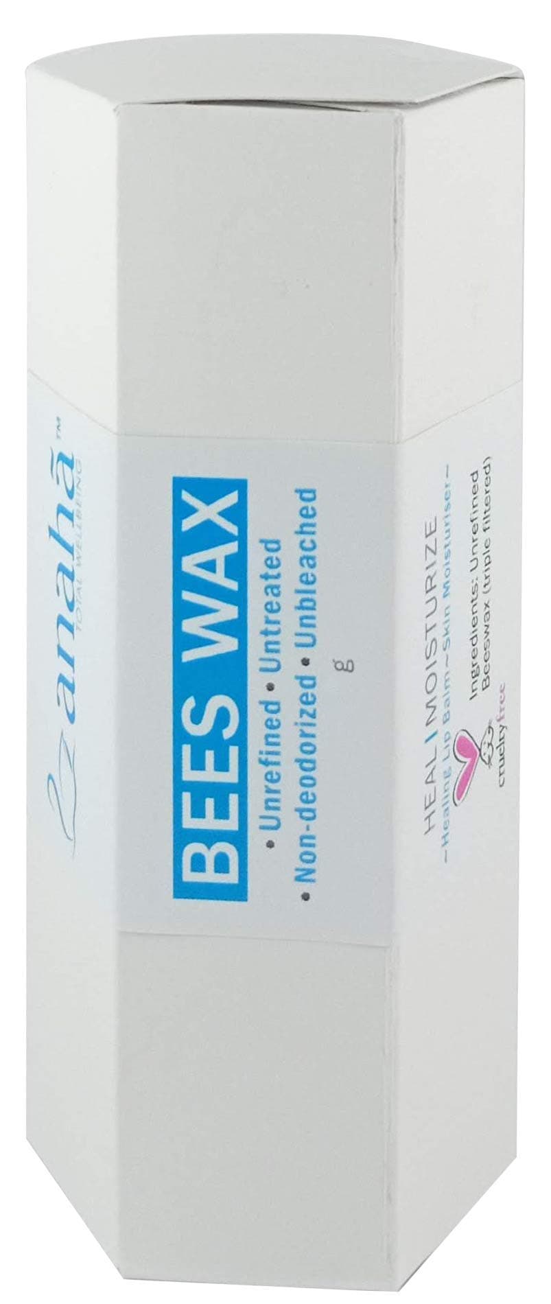 Anaha Pure Unrefined Beeswax, Triple Filtered, 100g