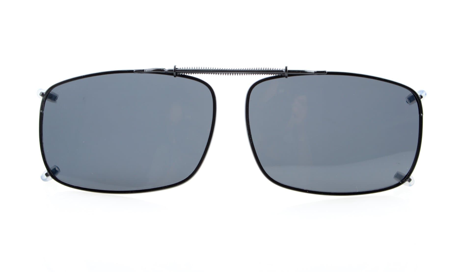 Large Polarized Clip On Sunglasses 60mm Wide x 42mm Height Millimeters