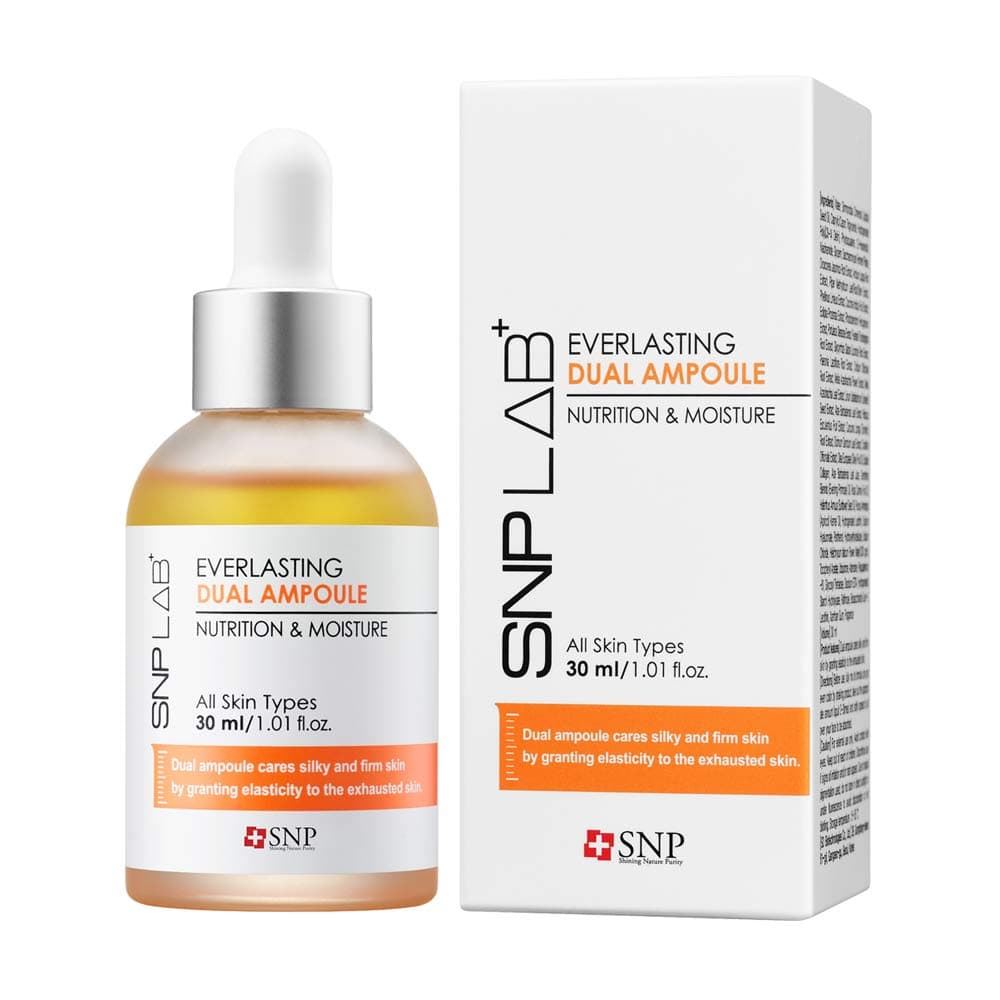 SNP Lab+ - Everlasting Dual Ampoule - Facial & Skin Serum with Maximum Hydration for All Dry Skin Types - 30ml - Best Gift Idea for Mom, Girlfriend, Wife, Her, Women