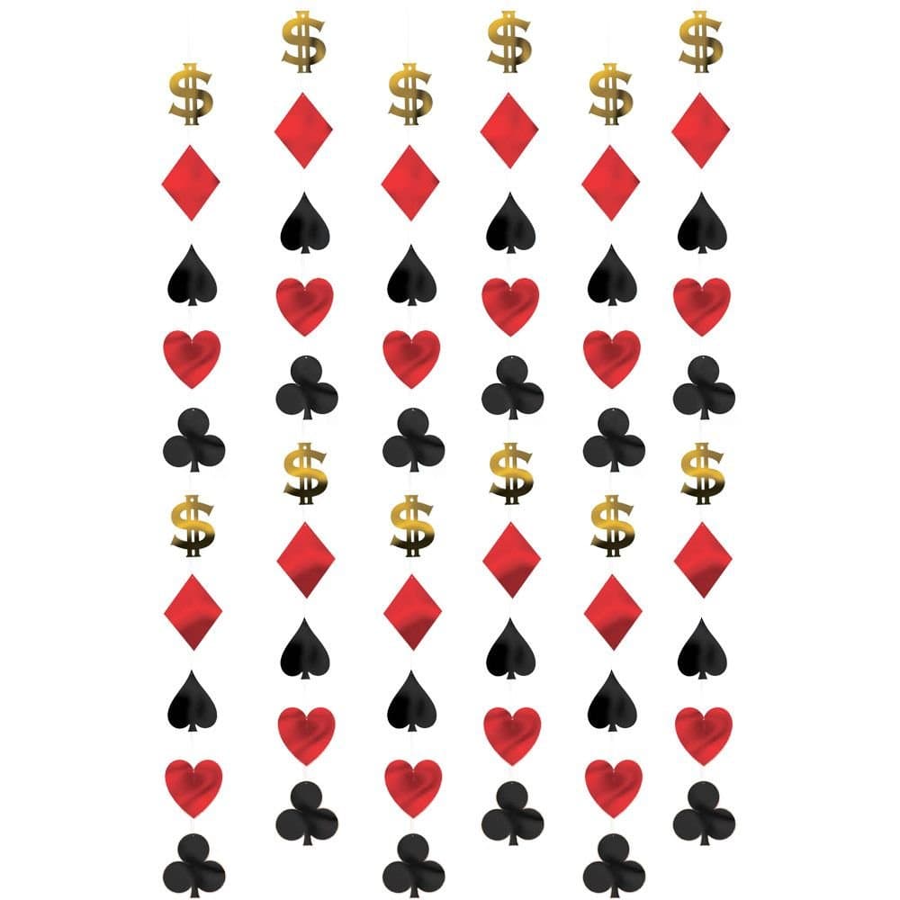Amscan 678905 Casino String Decorations - 6 Pcs