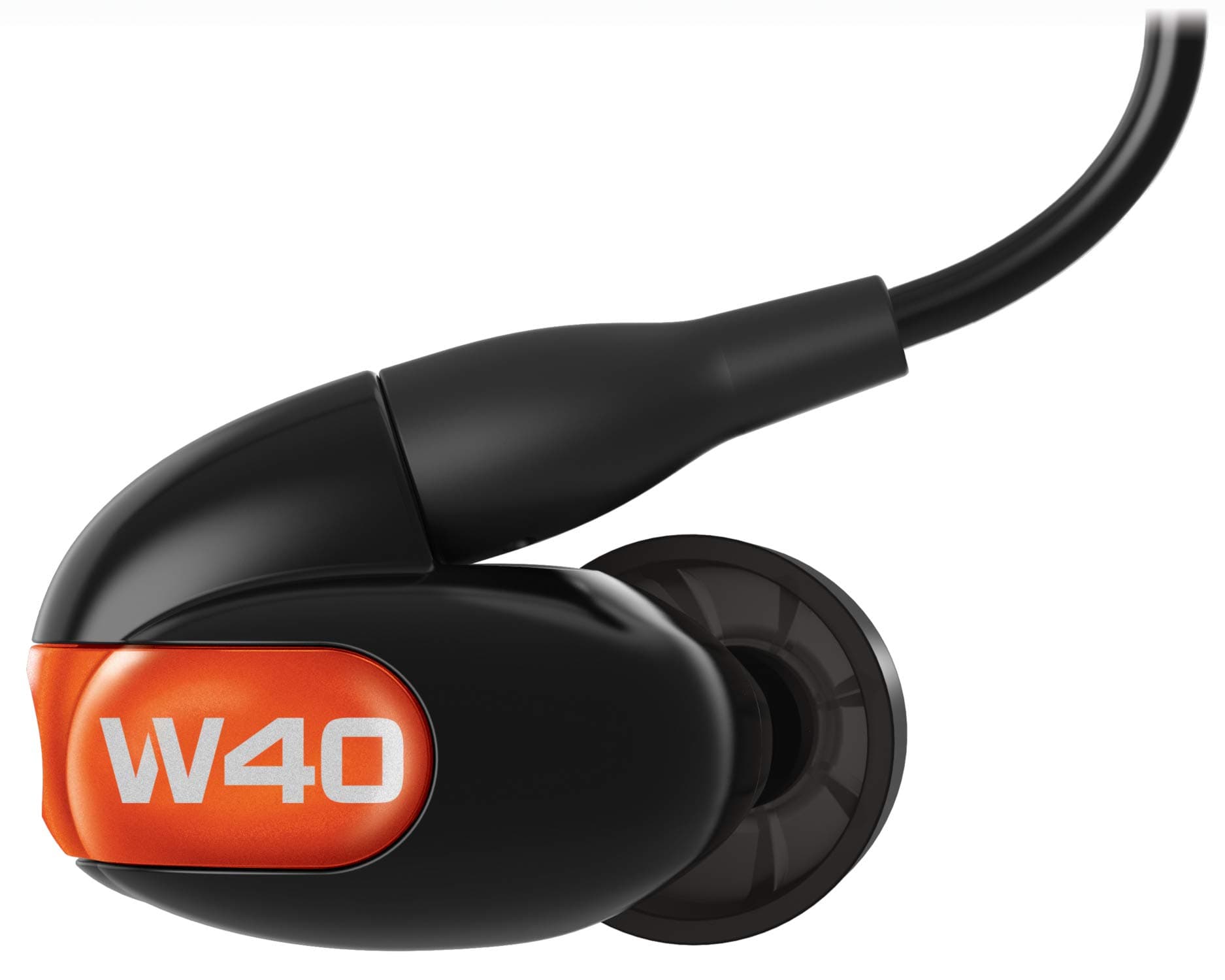 Westone W40 Gen 2 Four-Driver True-Fit Earphones with MMCX Audio and Bluetooth Cables, Black/Orange (WST-W40-2019)
