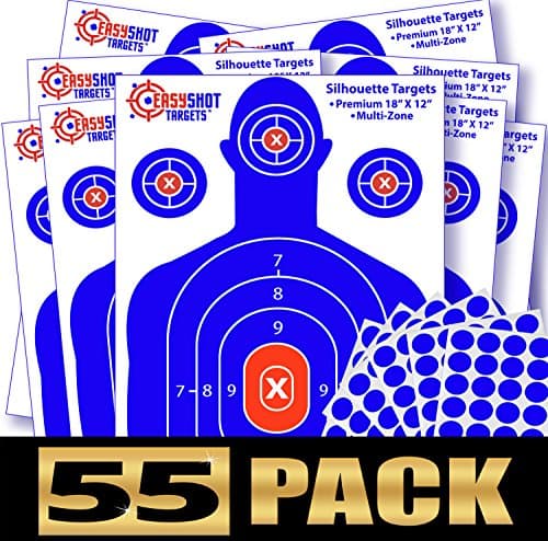 EasyShot Targets Shooting Targets 18 x 12inch Targets Highly Visible Neon Silhouette Paper Targets Heavy-Duty Paper Targets for Shooting in Short and Long Range Hunting Practice
